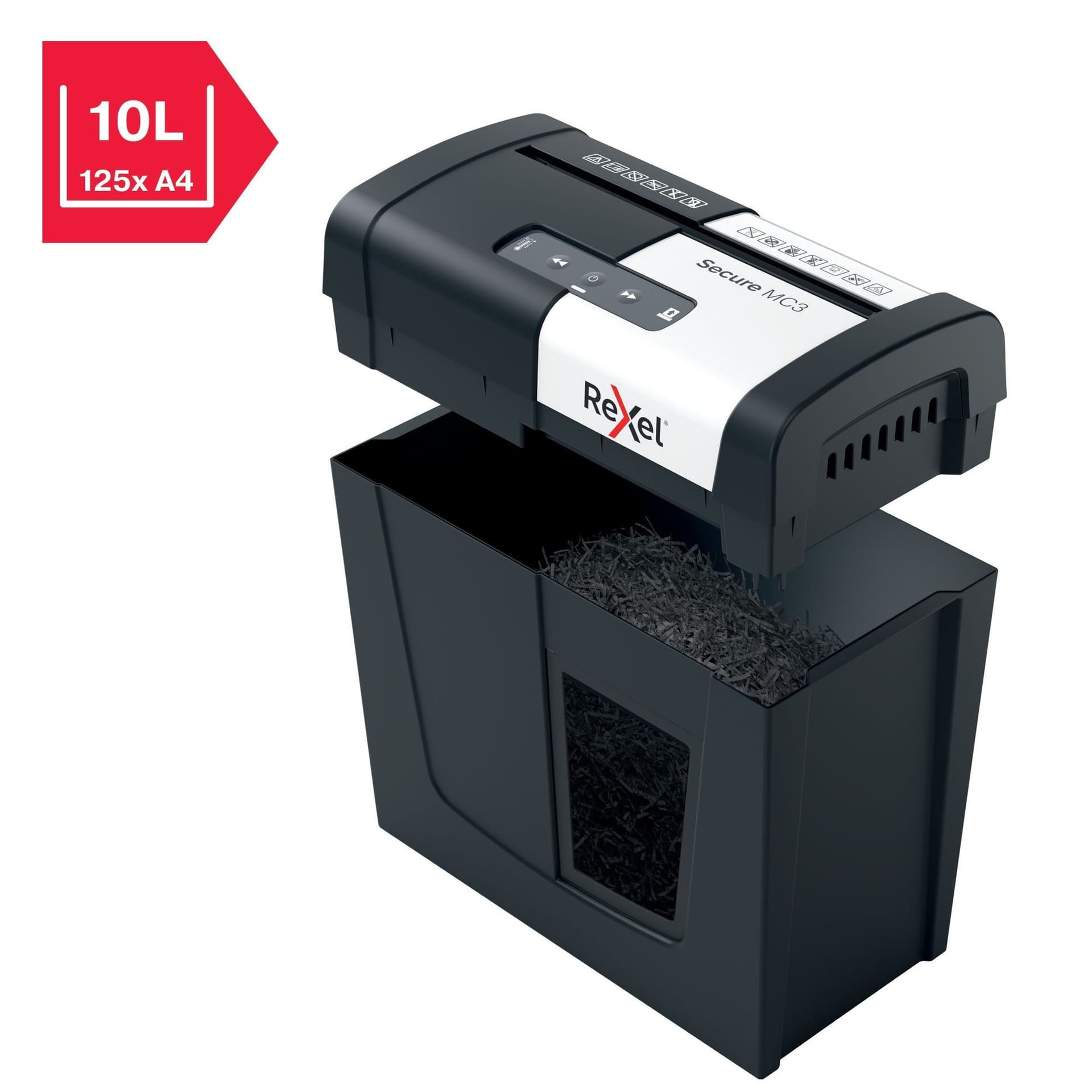 Papiervernietiger Rexel Secure MC3 P5 snippers 2x15mm 10