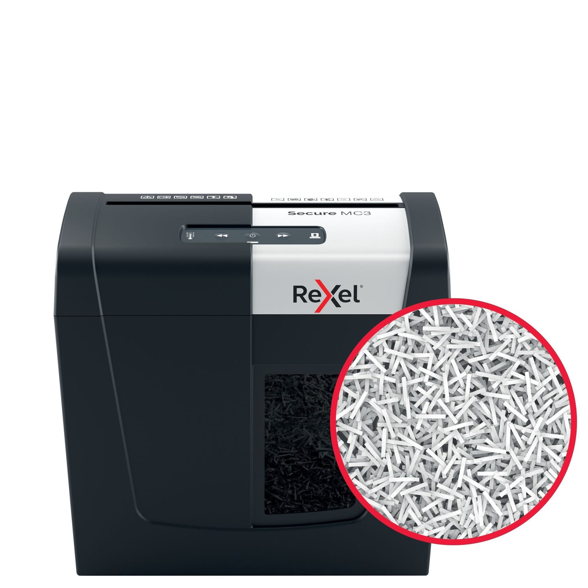 Papiervernietiger Rexel Secure MC3 P5 snippers 2x15mm 9