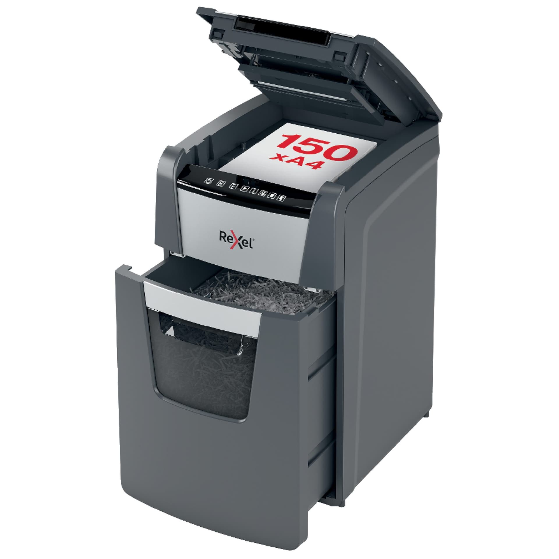Papiervernietiger Rexel Optimum Auto+ 150M P5 snippers 2x15mm 3