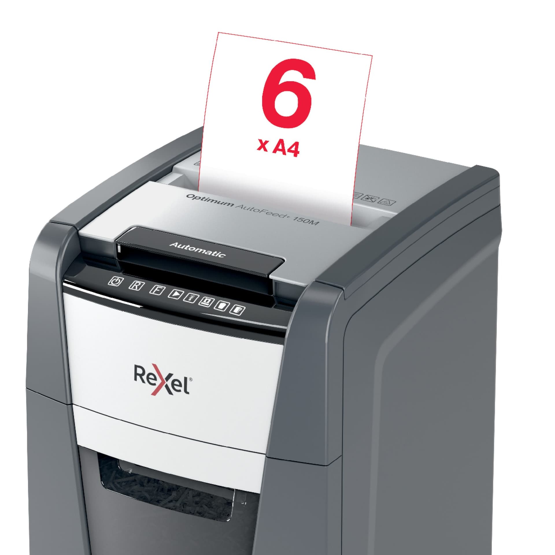 Papiervernietiger Rexel Optimum Auto+ 150M P5 snippers 2x15mm 5
