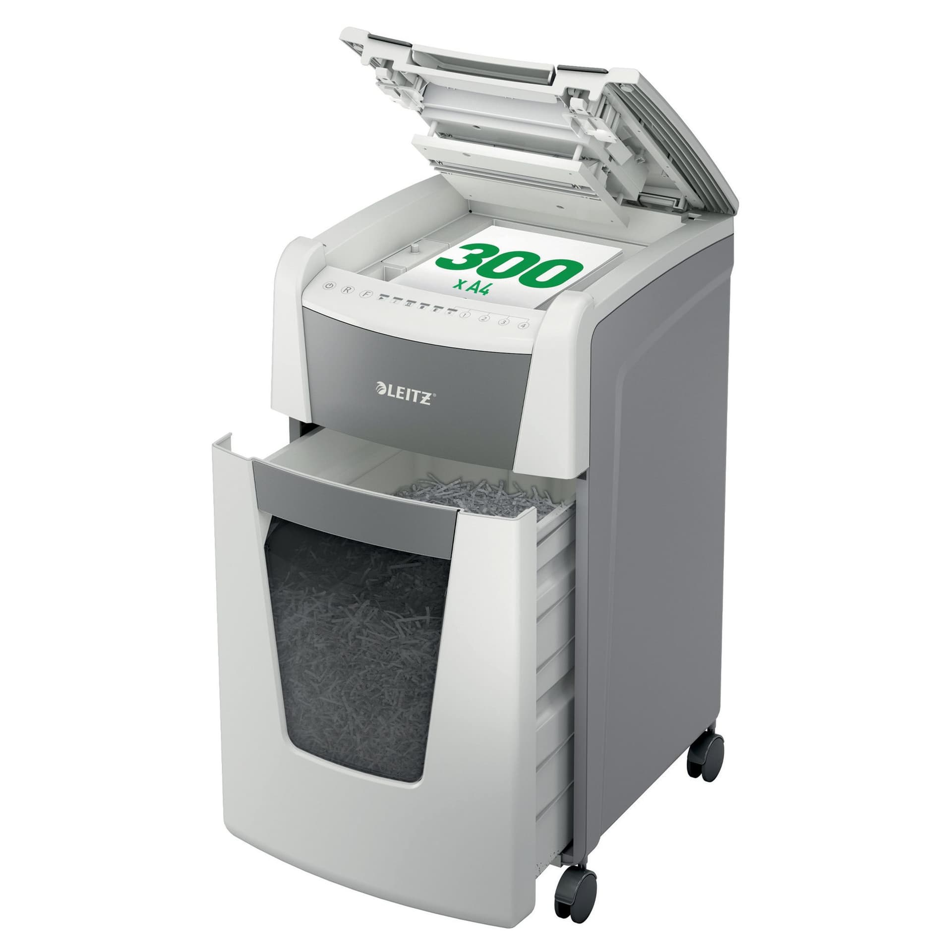 Papiervernietiger Leitz IQ Auto+ Office 300 P5 snippers 2x15mm 4