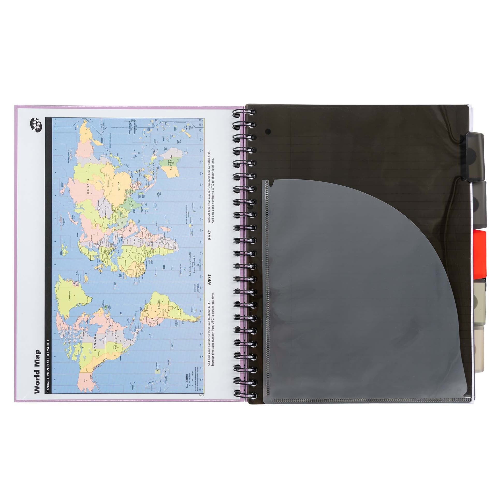 Projectboek Pukka Pad Metallic Executive A4 lijn 5-tabs 4-gaats 200 pagina's 80gr assorti 5