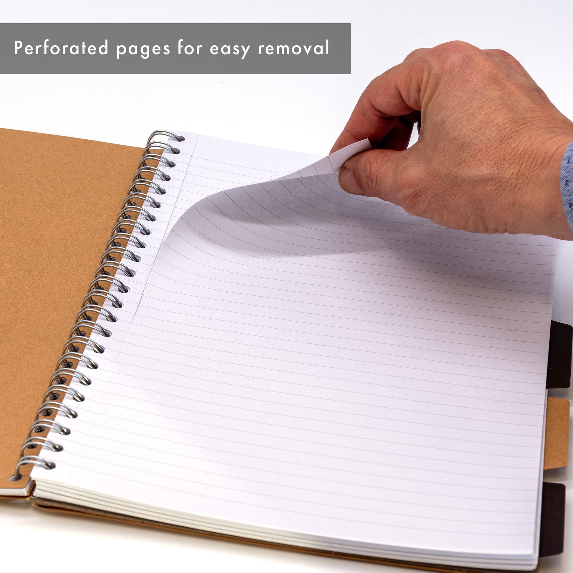 Projectboek Pukka Pad Kraft A4 lijn 5-tabs 200 pagina's 80gr 4