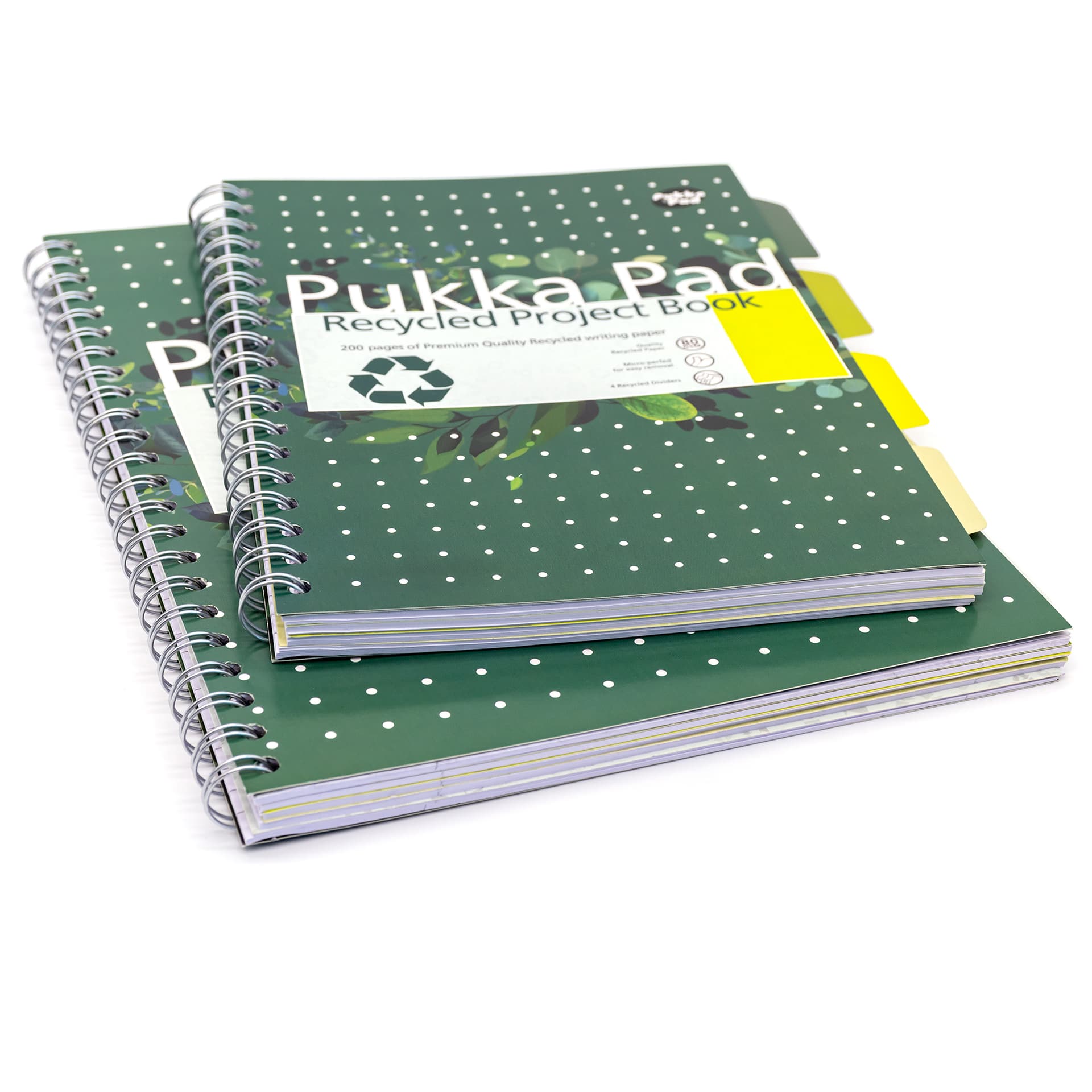 Projectboek Pukka Pad Recycled B5 lijn 4-tabs 200 pagina's 80gr groen 6