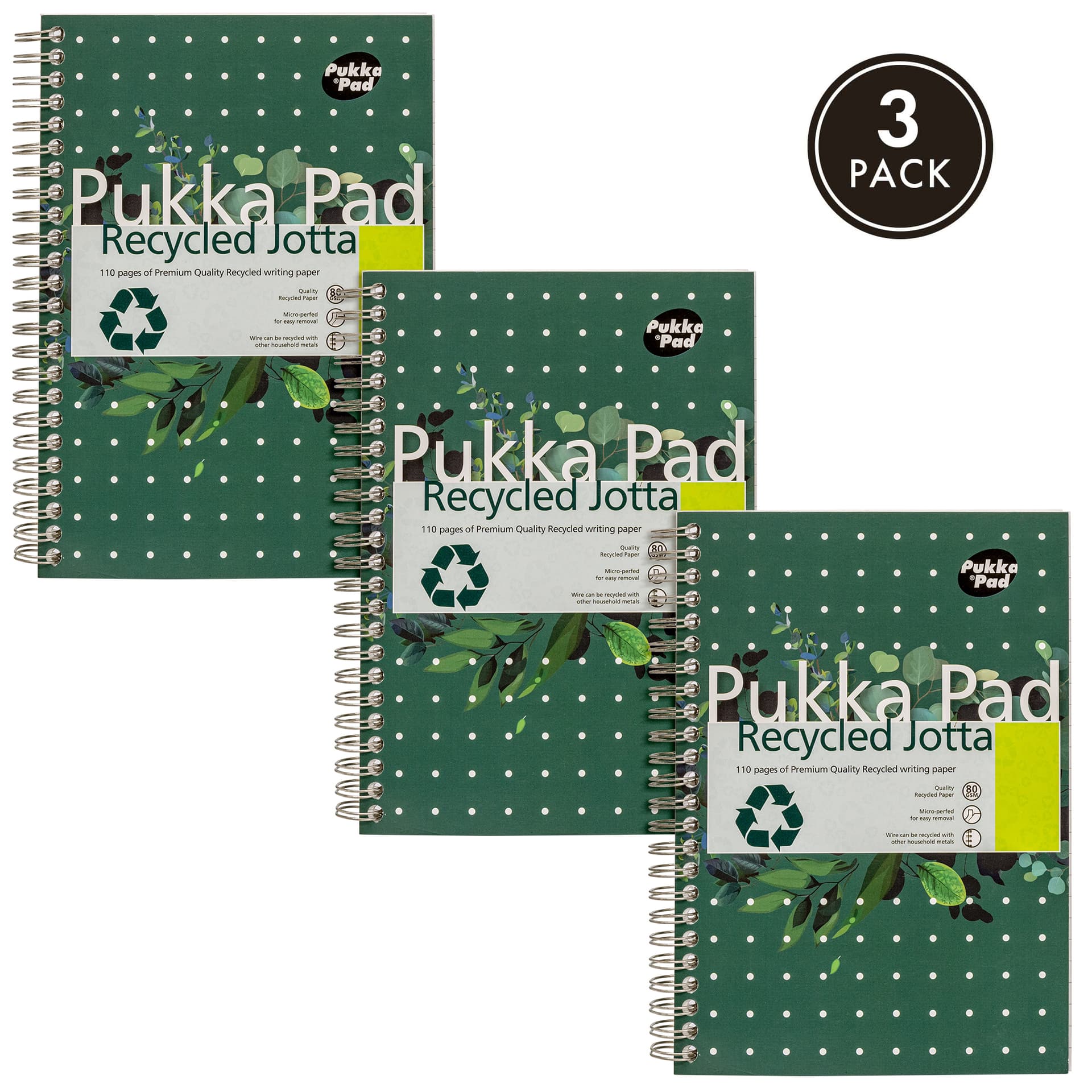 Notitieboek Pukka Pad Jotta A5 lijn 110 pagina's 80gr groen 6
