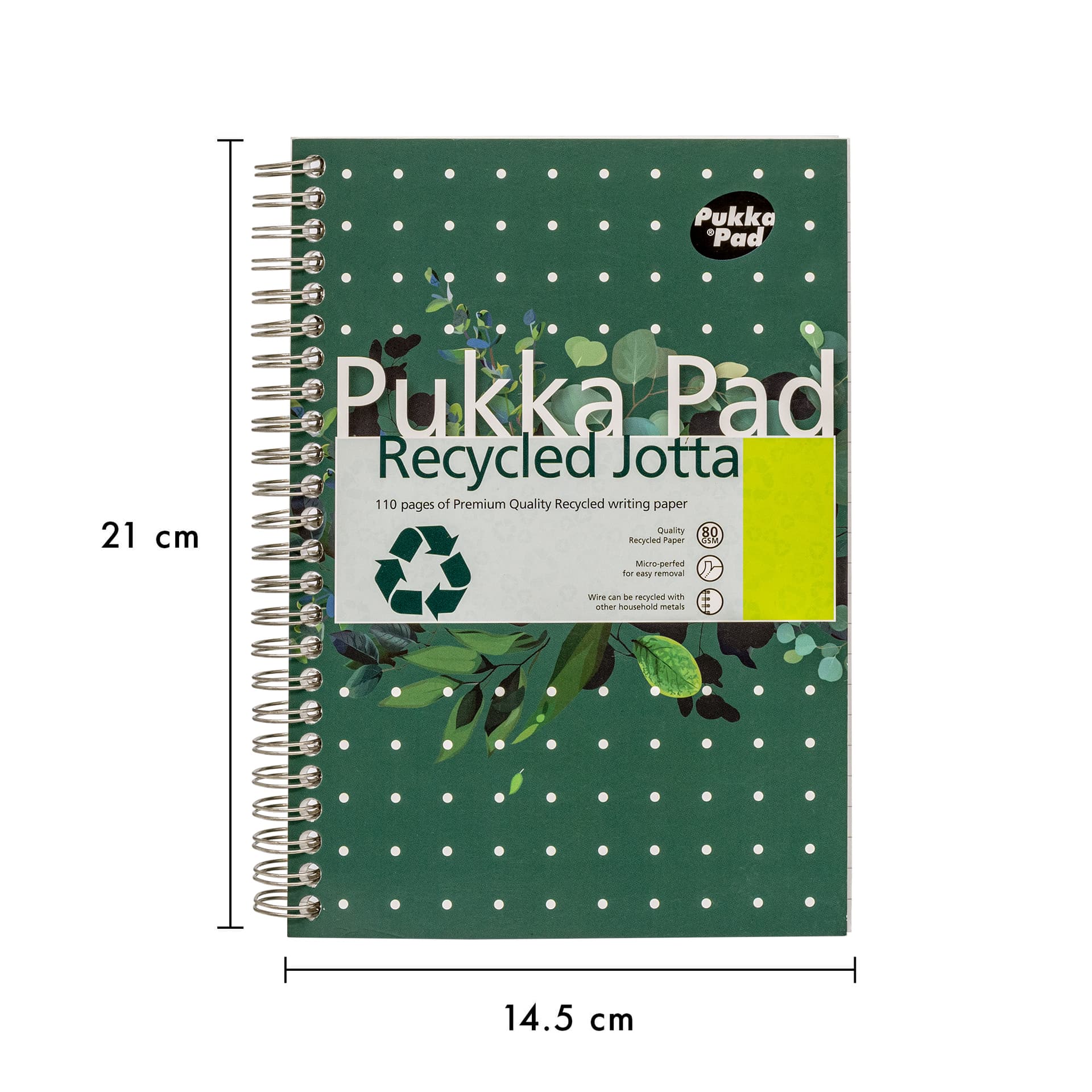 Notitieboek Pukka Pad Jotta A5 lijn 110 pagina's 80gr groen 3