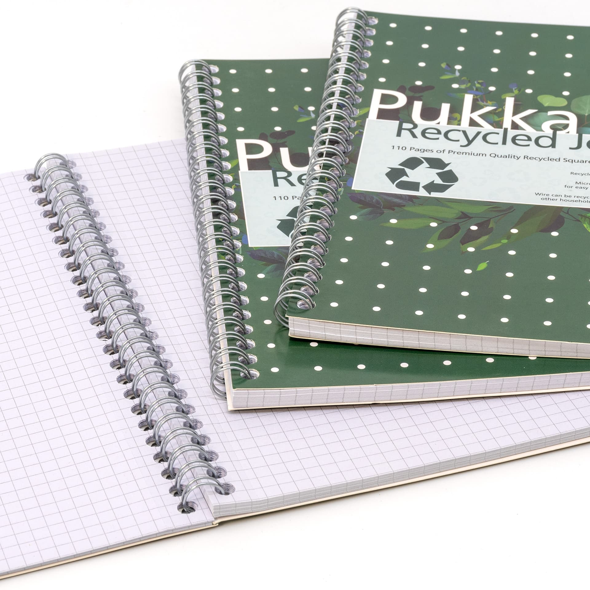 Notitieboek Pukka Pad Jotta A5 ruit 5x5mm 110 pagina's 80gr groen 6