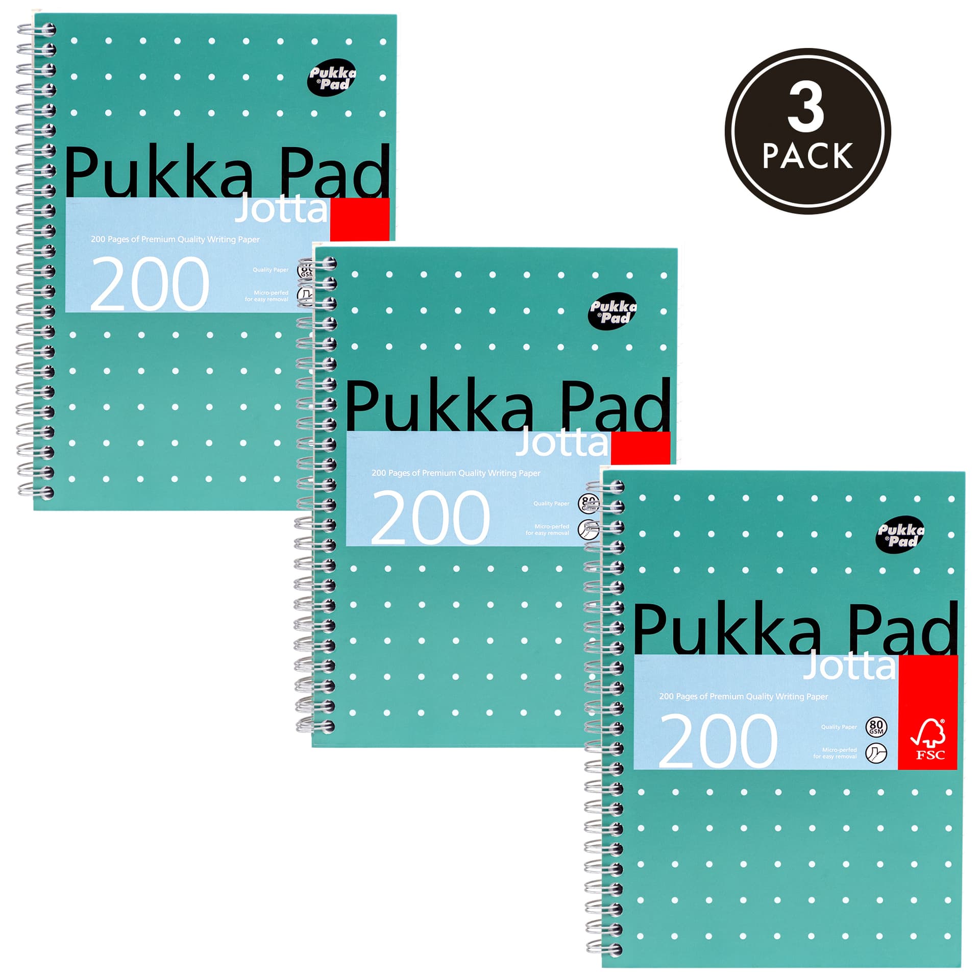 Notitieboek Pukka Pad Jotta A5 lijn 200 pagina's 80gr groen 7