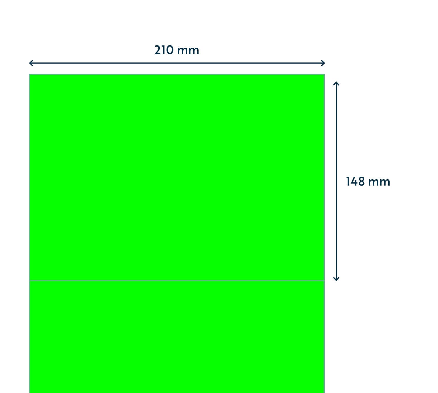 Etiket Rillprint 210x148mm fluor groen 200 stuks 2