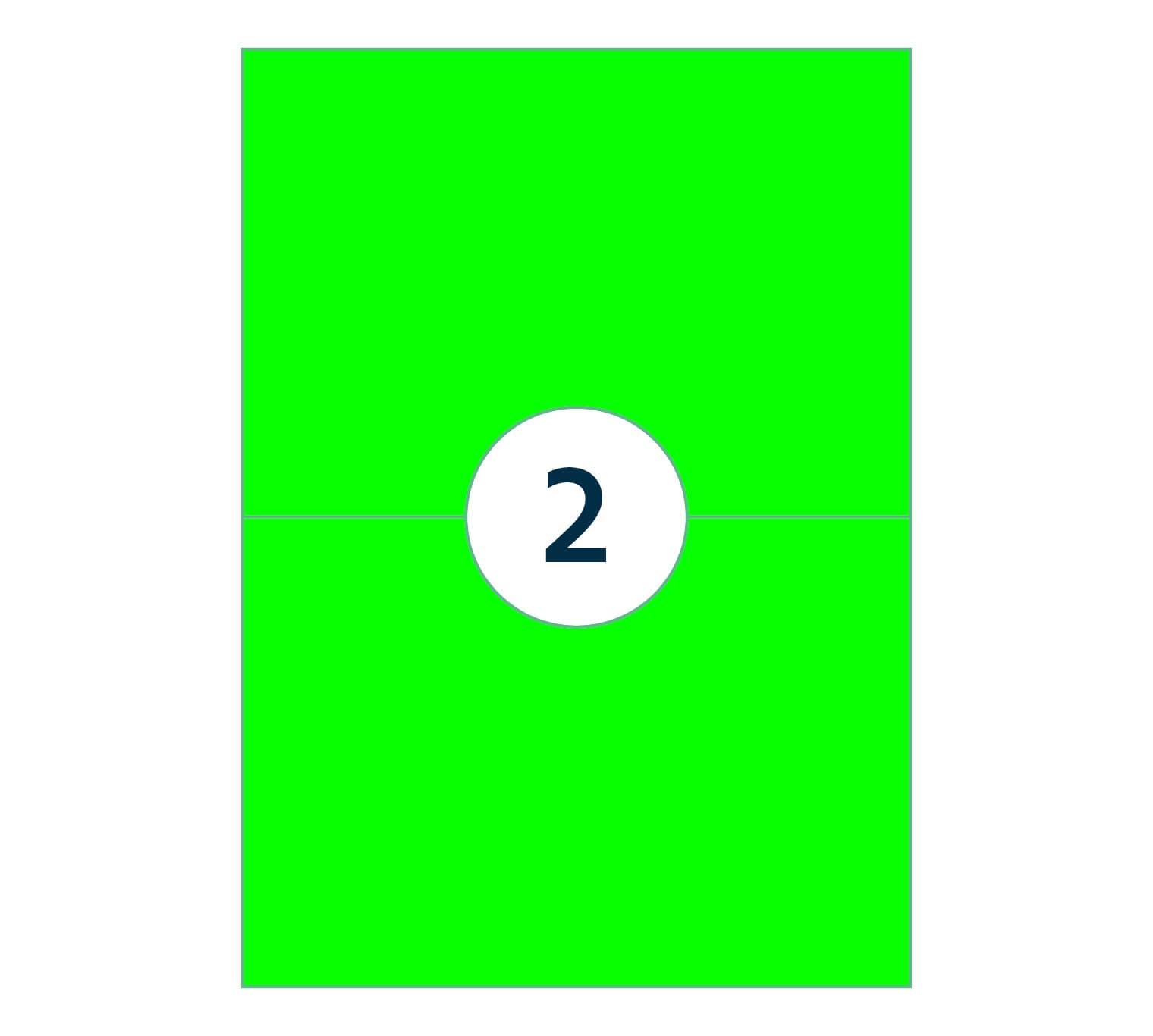 Etiket Rillprint 210x148mm fluor groen 200 stuks 3