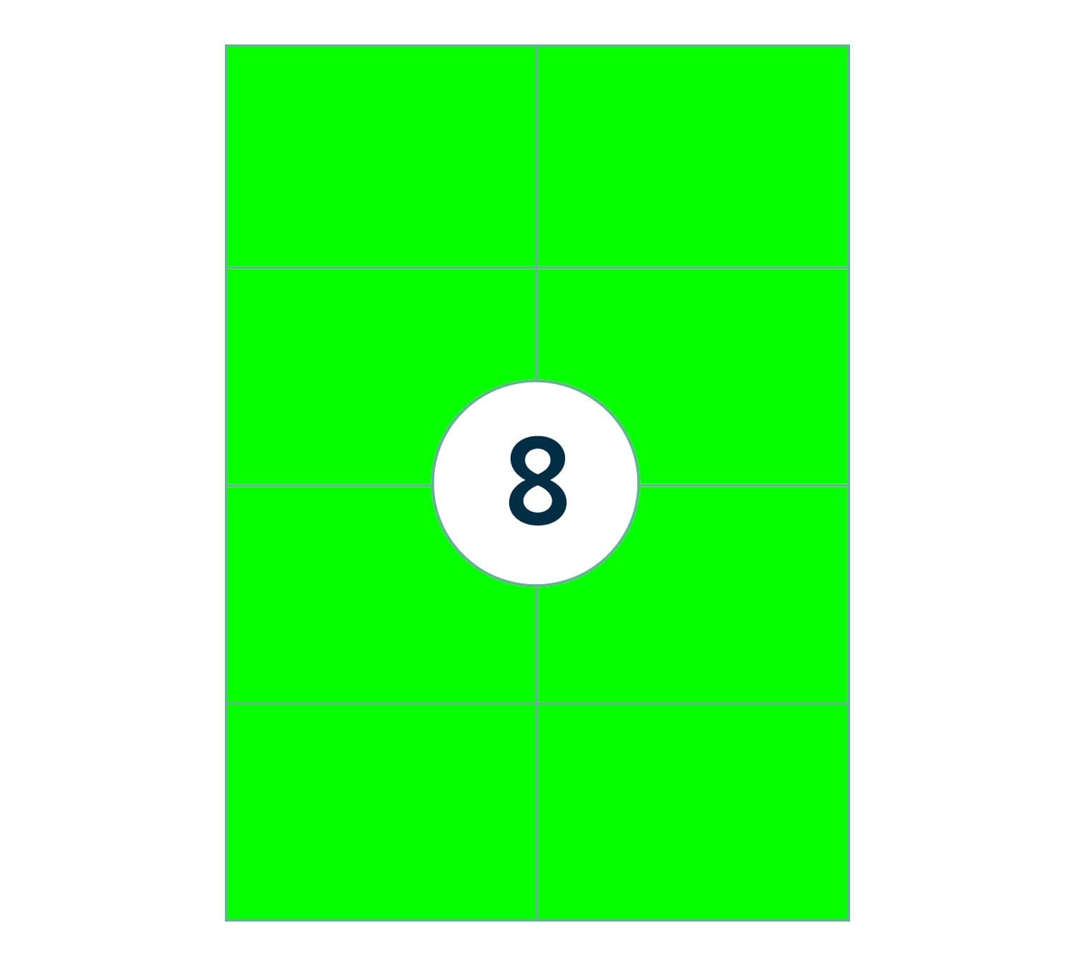 Etiket Rillprint 105x74mm fluor groen 800 stuks 3