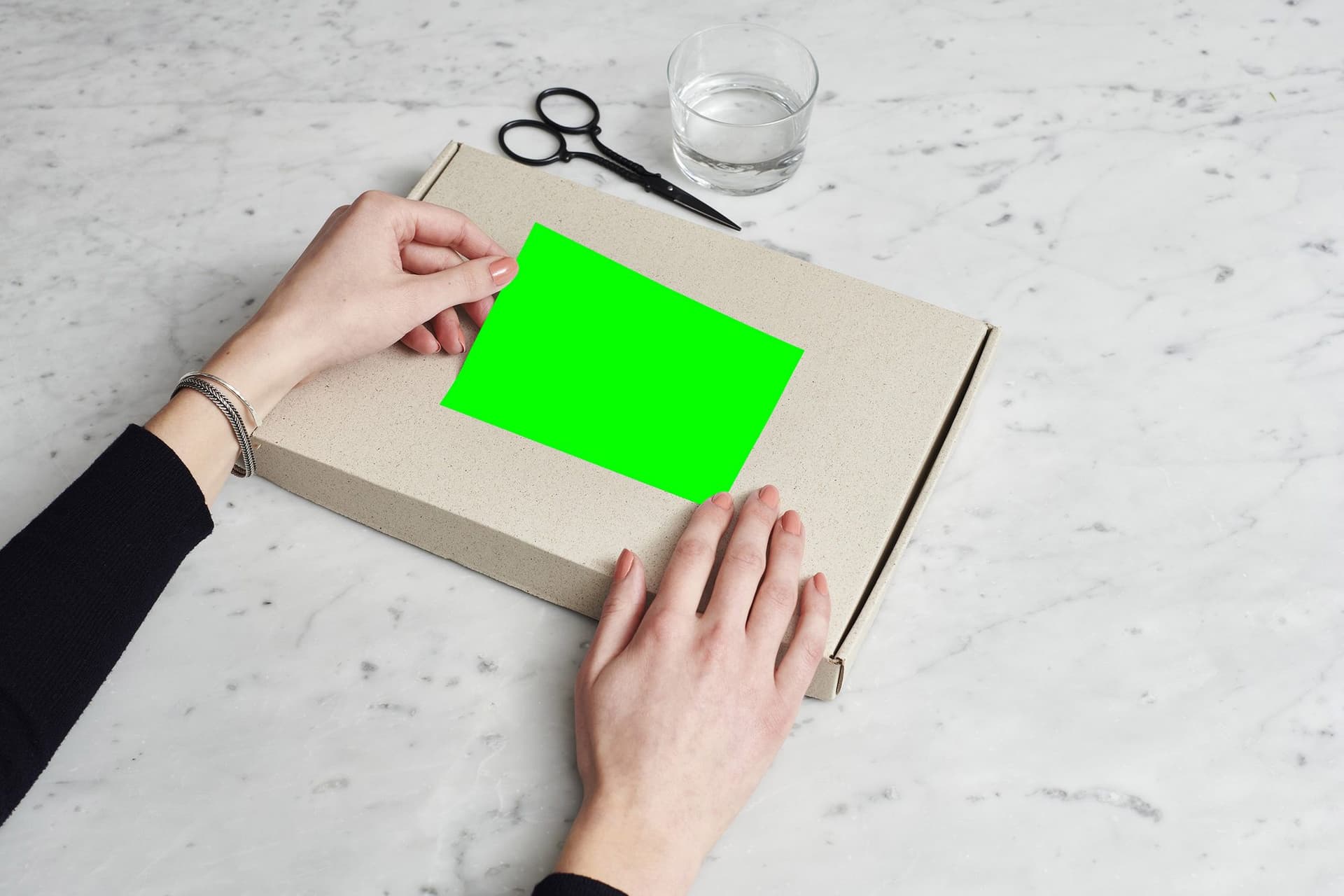 Etiket Rillprint 105x74mm fluor groen 800 stuks 4