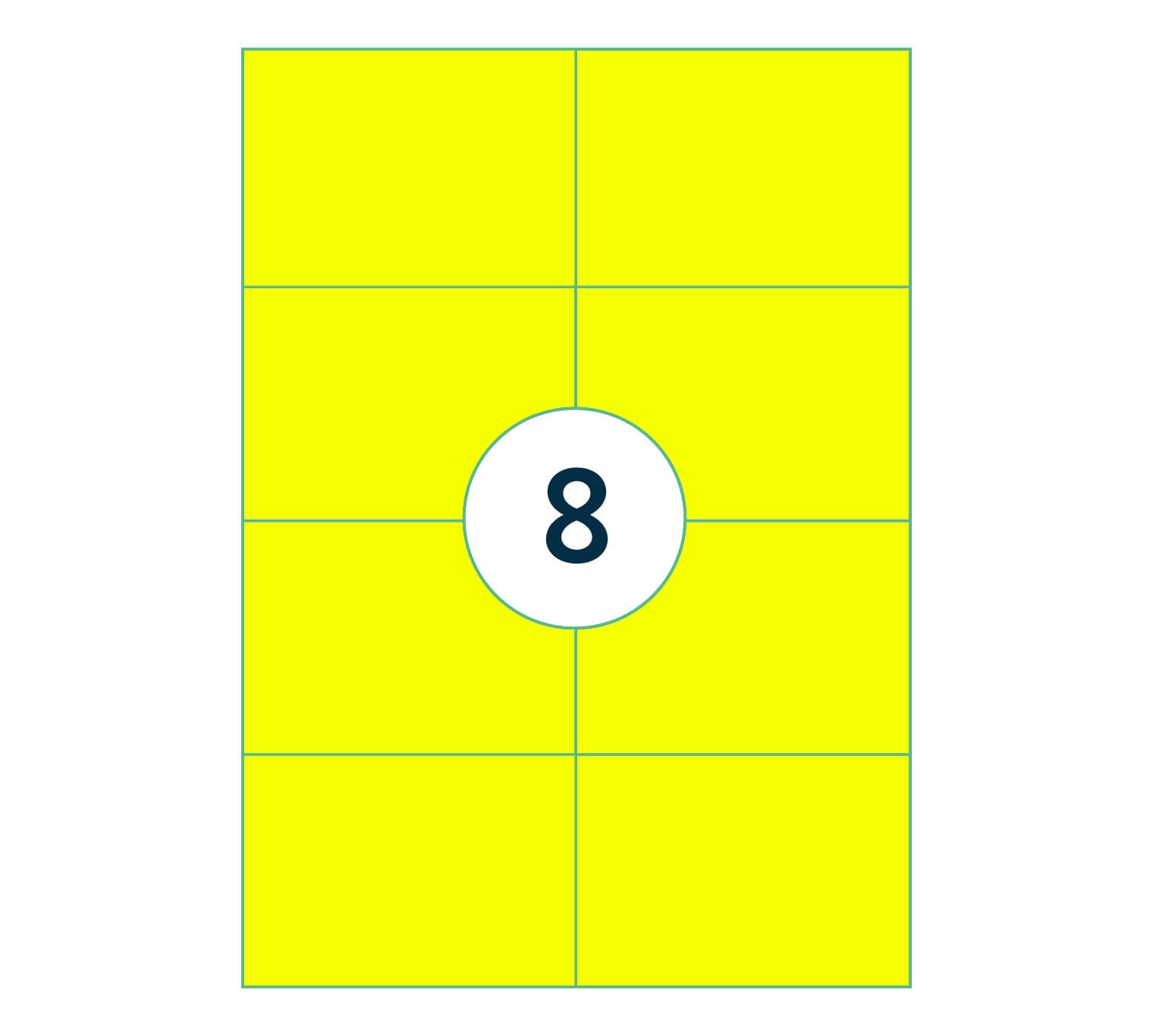 Etiket Rillprint 105x74mm fluor geel 800 stuks 3