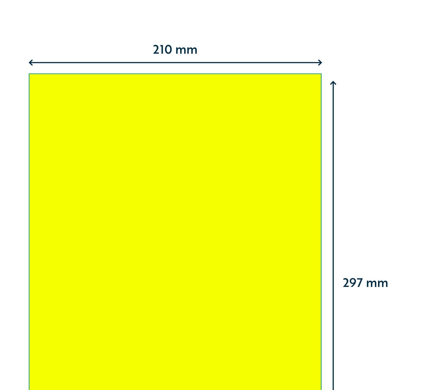 Etiket Rillprint 210x297mm fluor geel 100 stuks 2
