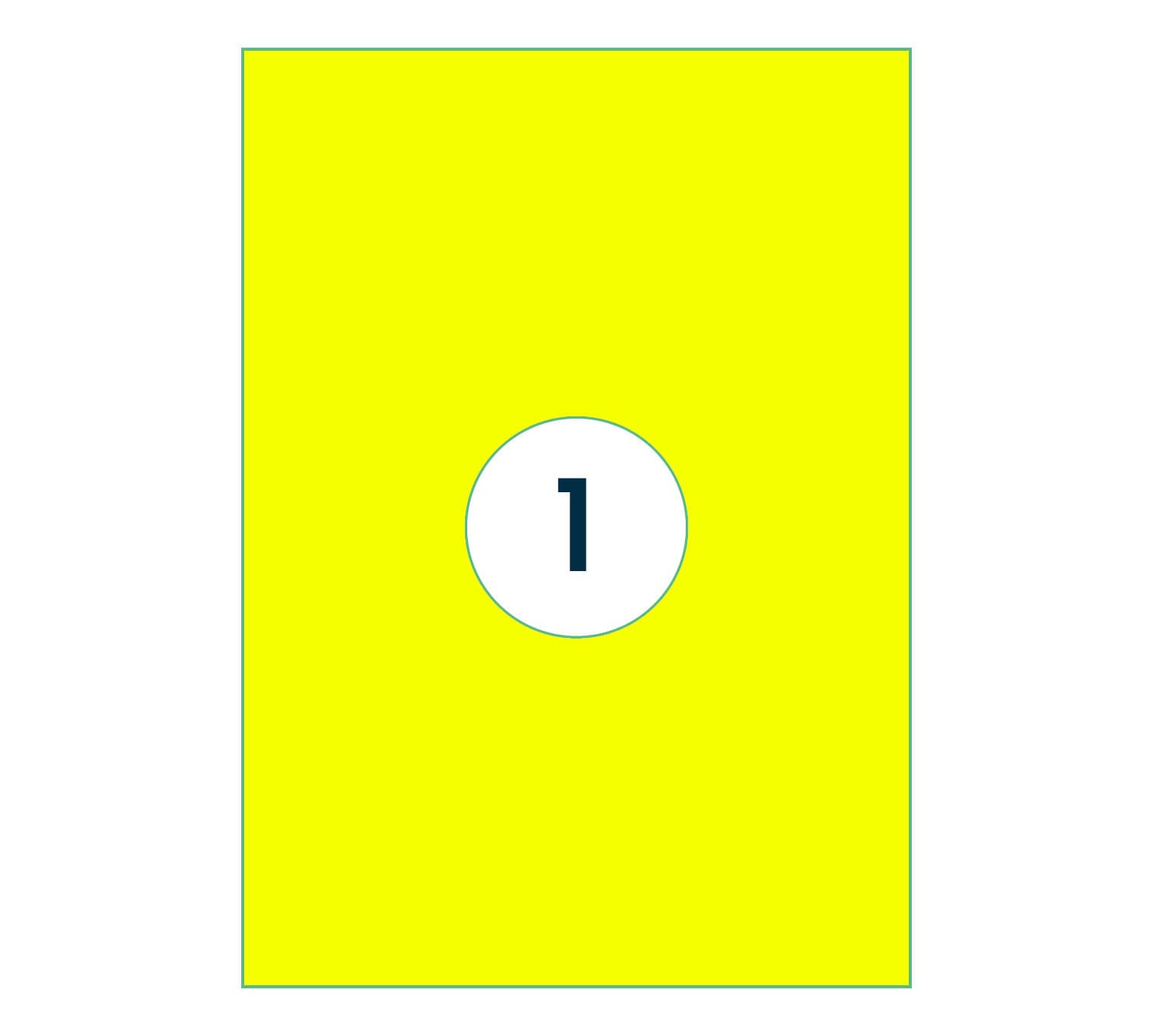 Etiket Rillprint 210x297mm fluor geel 100 stuks 3