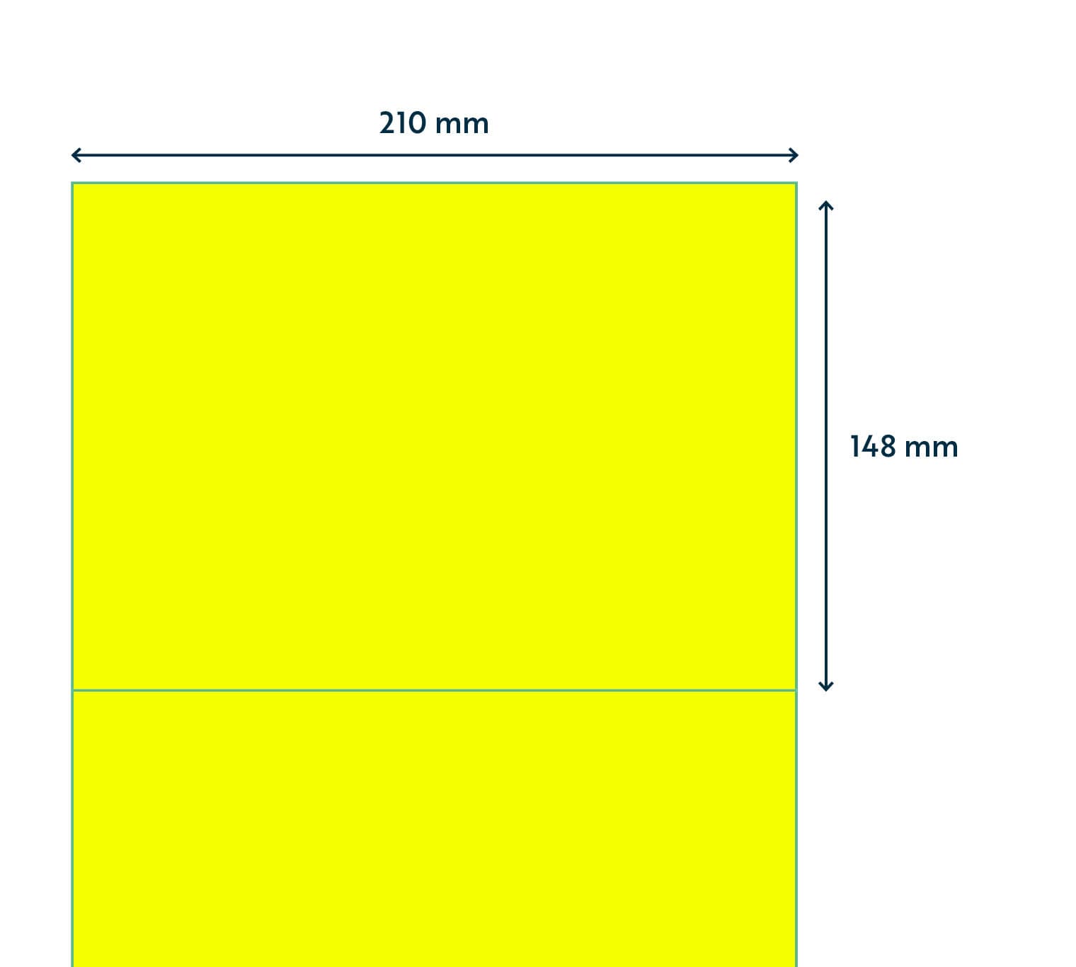 Etiket Rillprint 210x148mm fluor geel 200 stuks 2