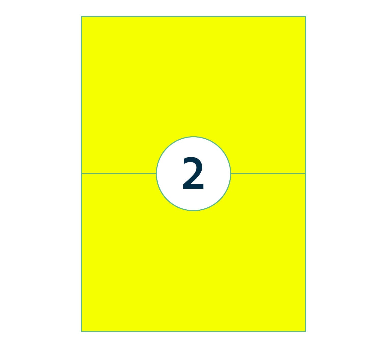 Etiket Rillprint 210x148mm fluor geel 200 stuks 3