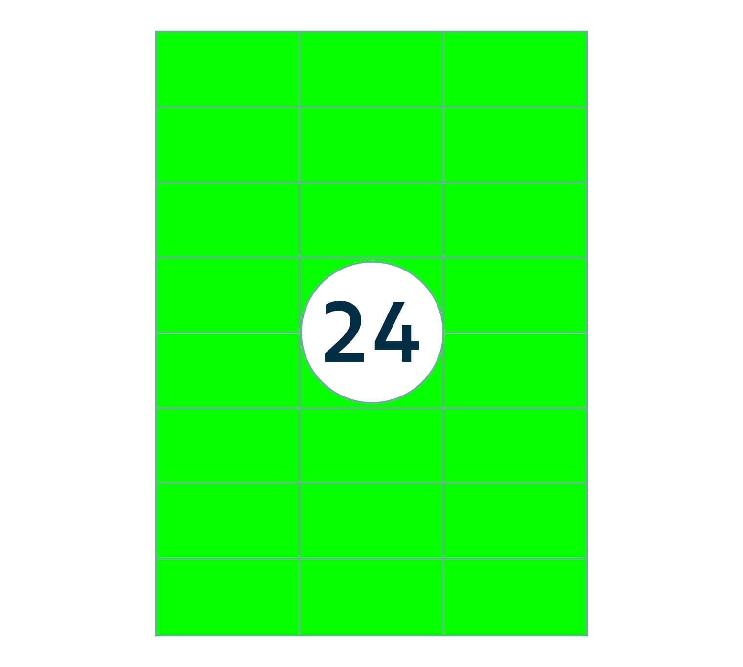 Etiket Rillprint 70x37mm fluor groen 2400 stuks 3