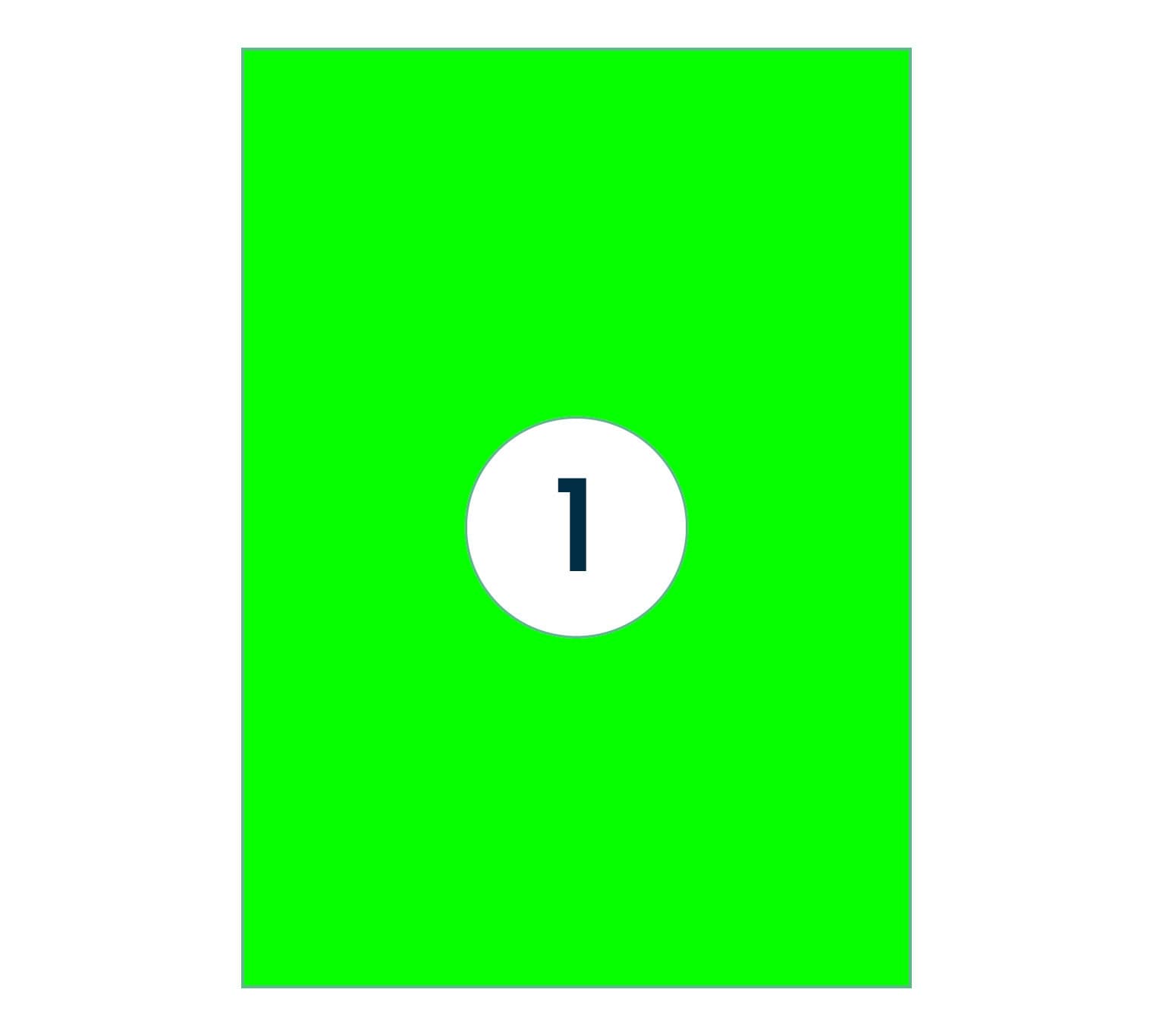 Etiket Rillprint 210x297mm fluor groen 100 stuks 3