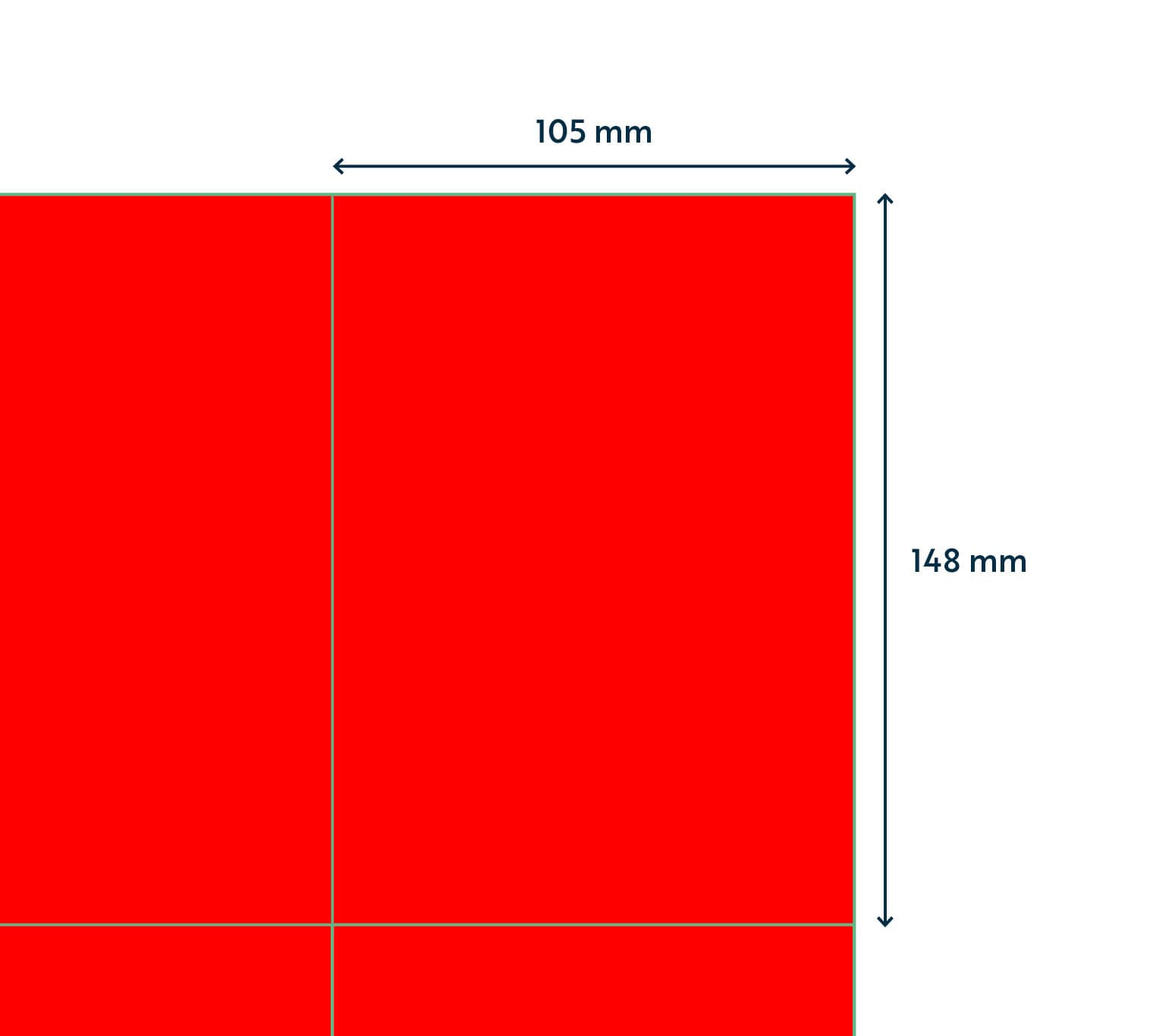 Etiket Rillprint 105x148mm fluor rood 400 stuks 2