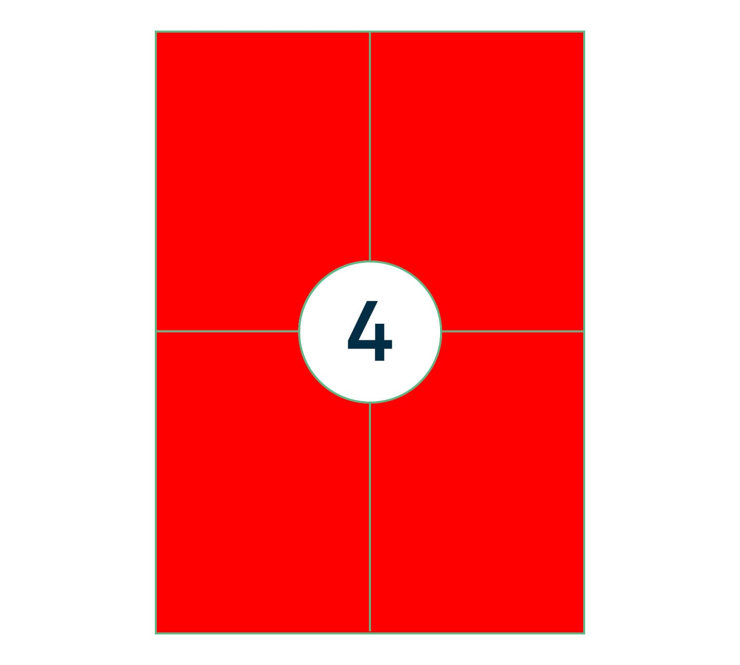 Etiket Rillprint 105x148mm fluor rood 400 stuks 3
