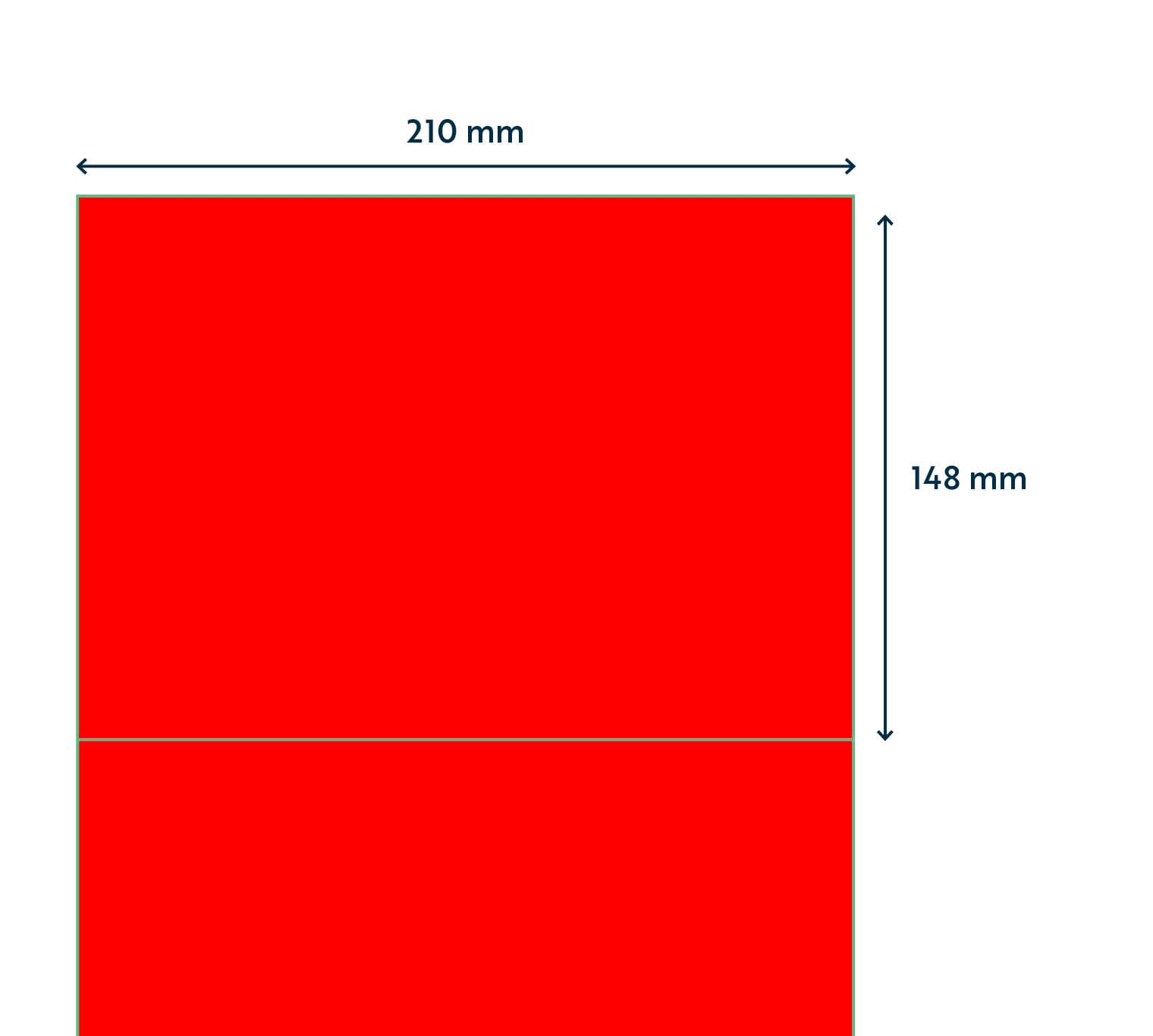 Etiket Rillprint 210x148mm fluor rood 200 stuks 2