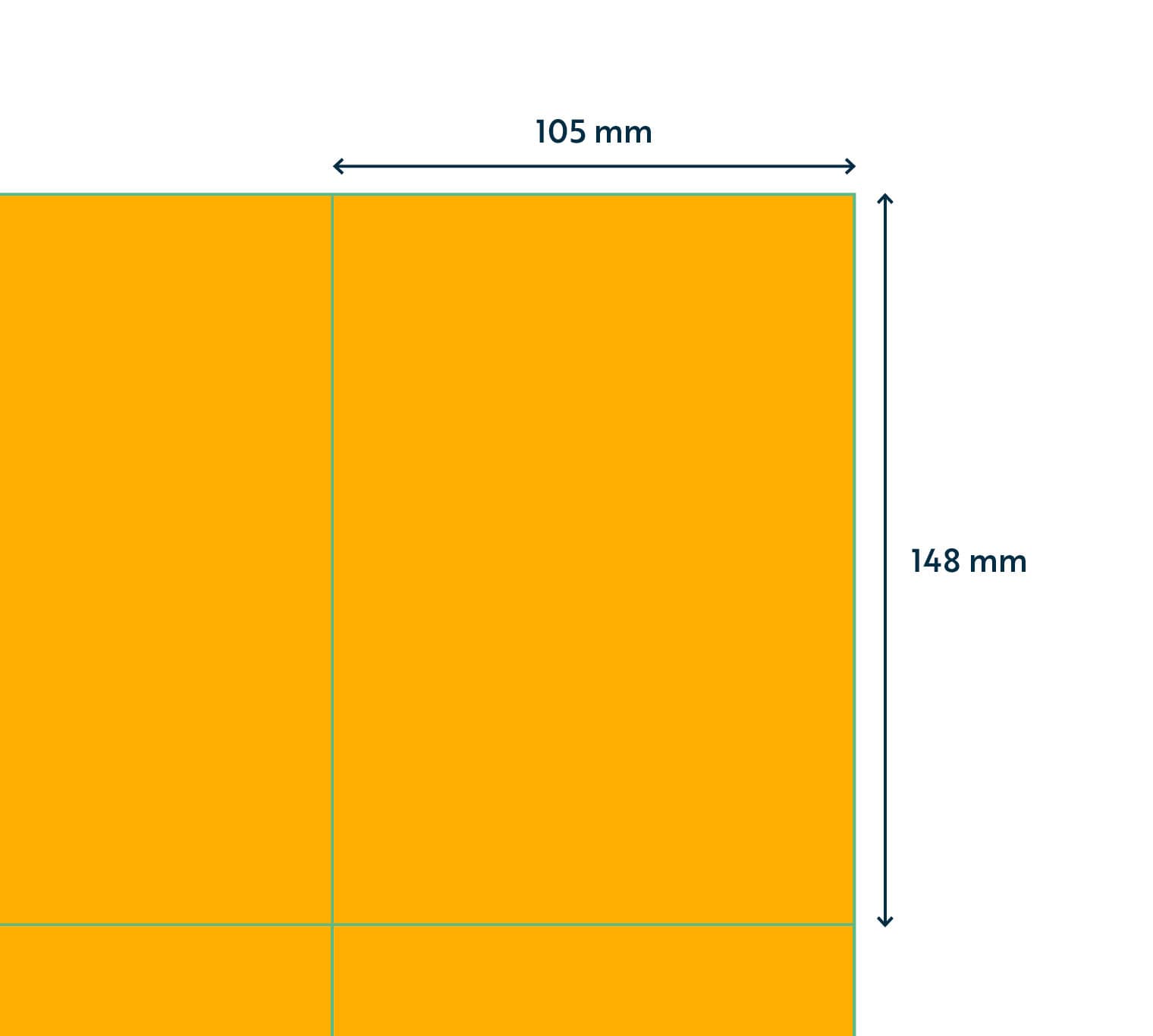 Etiket Rillprint 105x148mm fluor oranje 400 stuks 2