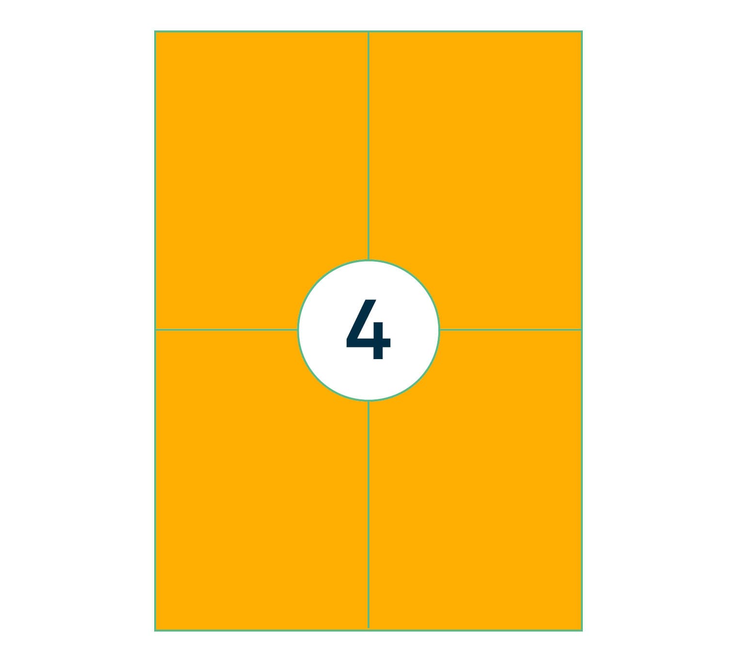 Etiket Rillprint 105x148mm fluor oranje 400 stuks 3