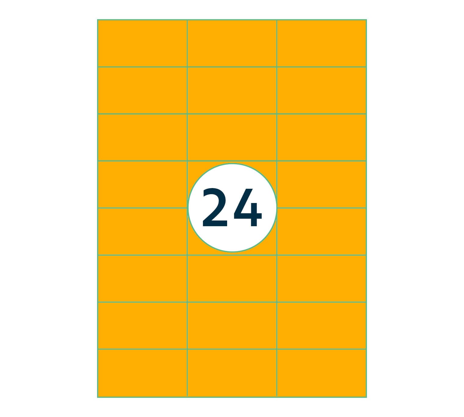Etiket Rillprint 70x37mm fluor oranje 2400 stuks 3