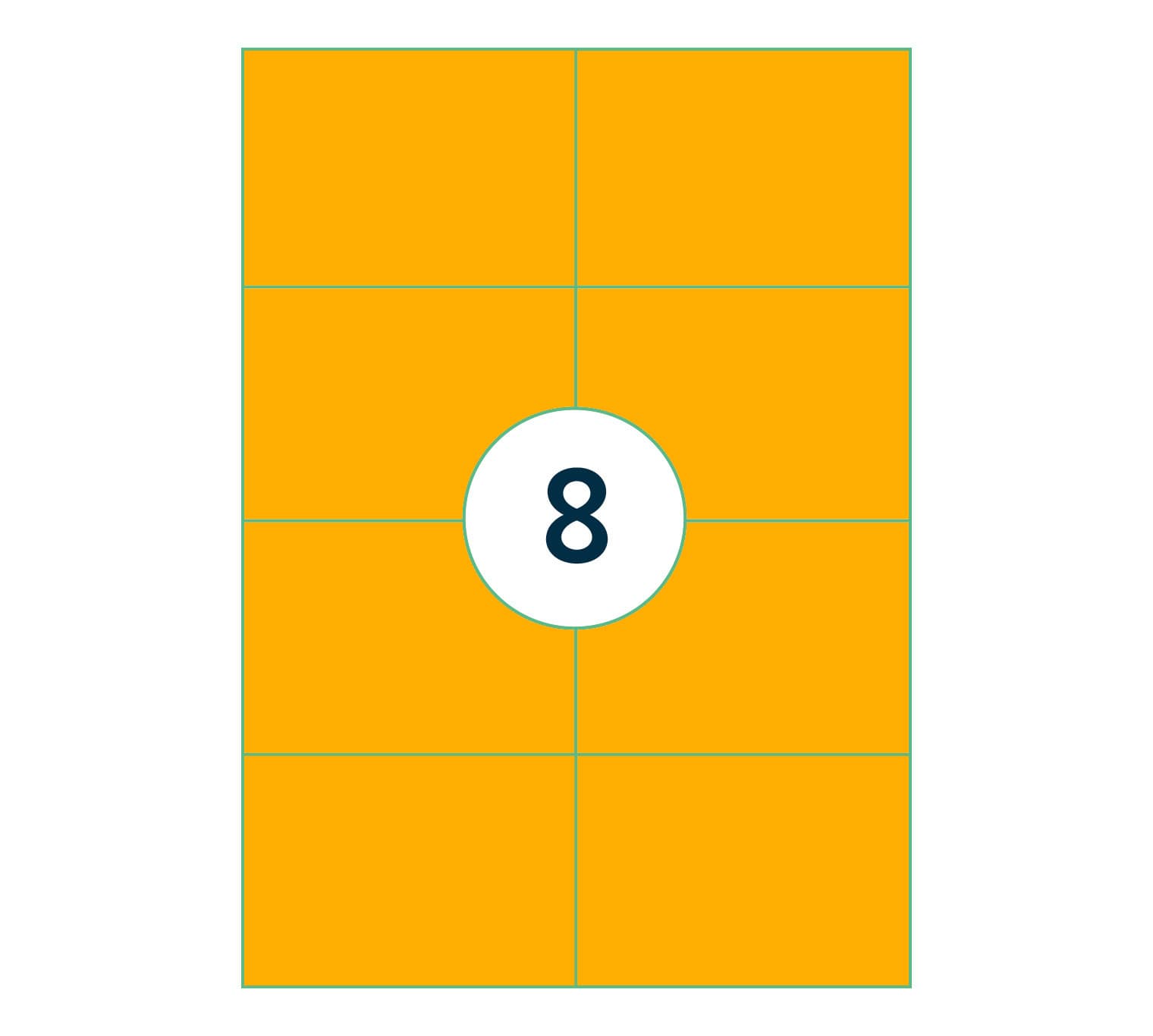 Etiket Rillprint 105x74mm fluor oranje 800 stuks 3