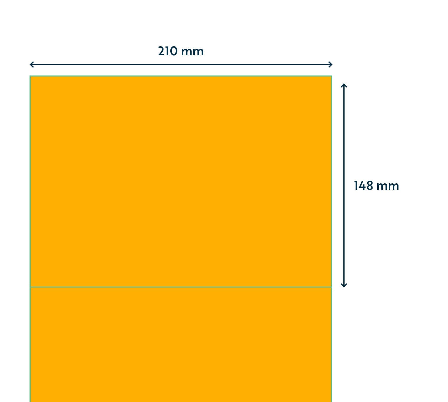 Etiket Rillprint 210x148mm fluor oranje 200 stuks 2