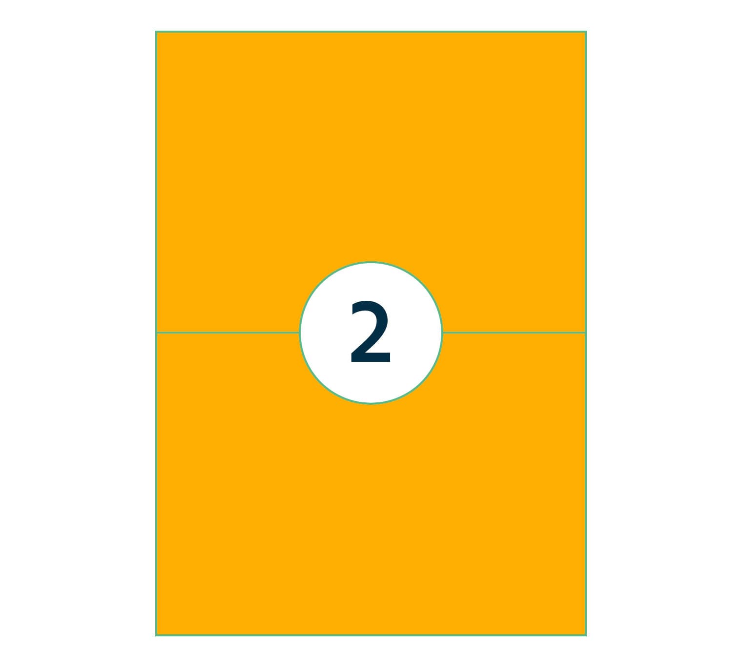 Etiket Rillprint 210x148mm fluor oranje 200 stuks 3