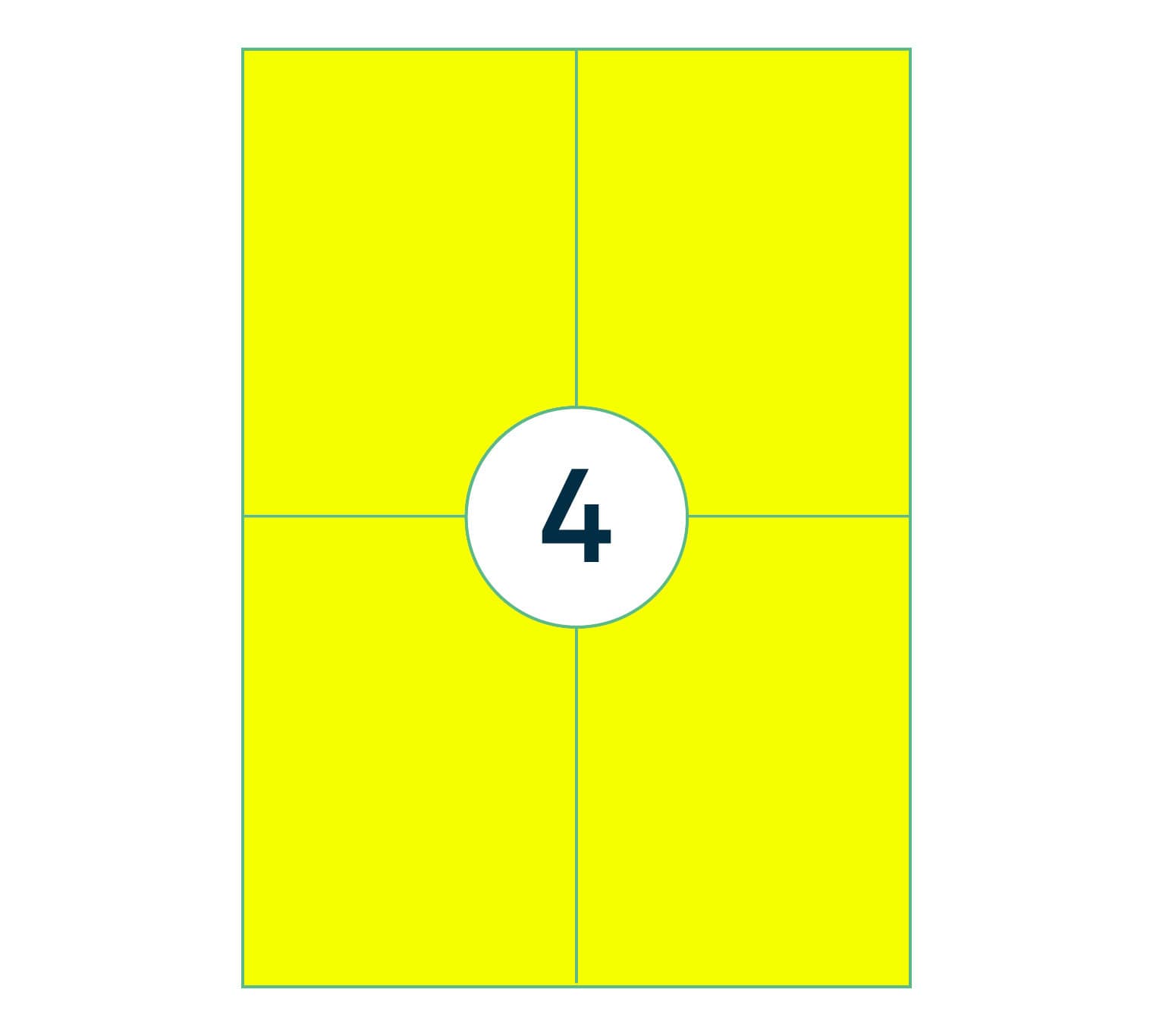Etiket Rillprint 105x148mm fluor geel 400 stuks 3