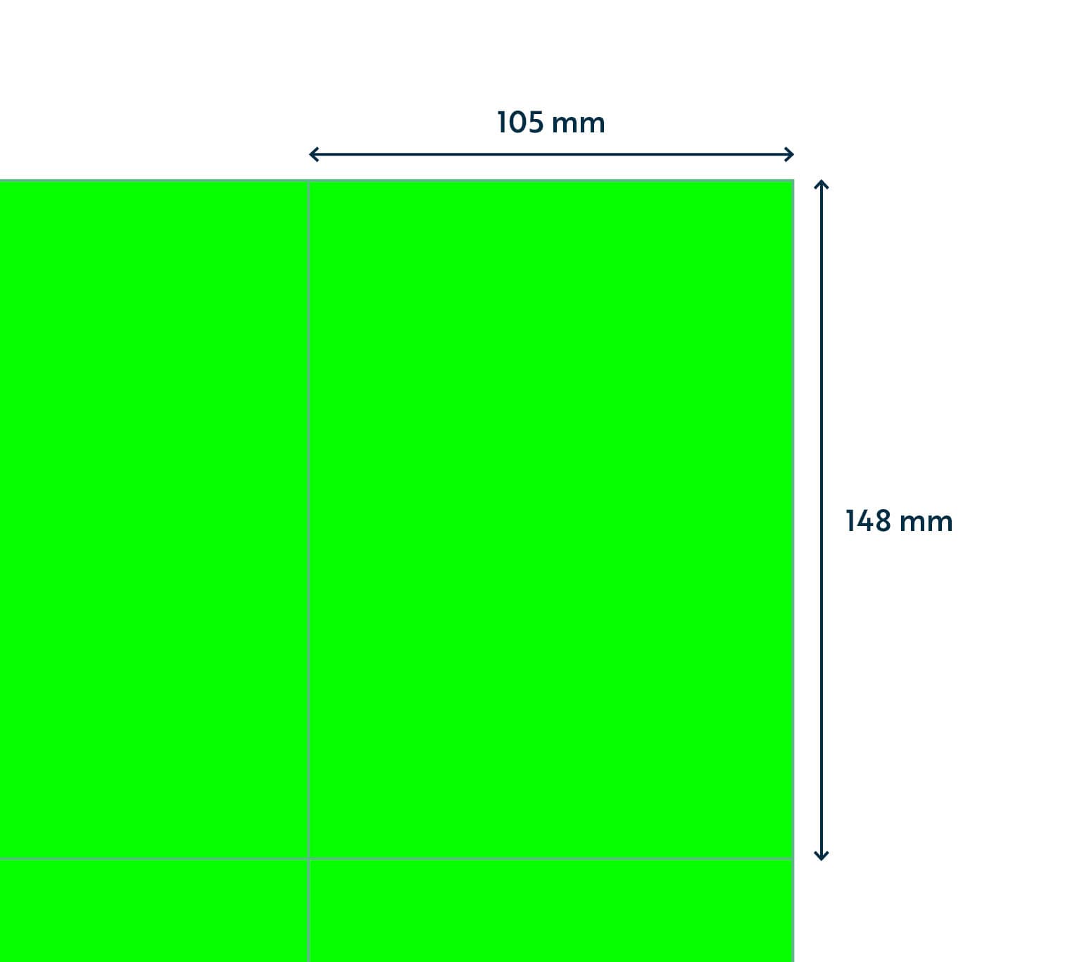 Etiket Rillprint 105x148mm fluor groen 400 stuks 2