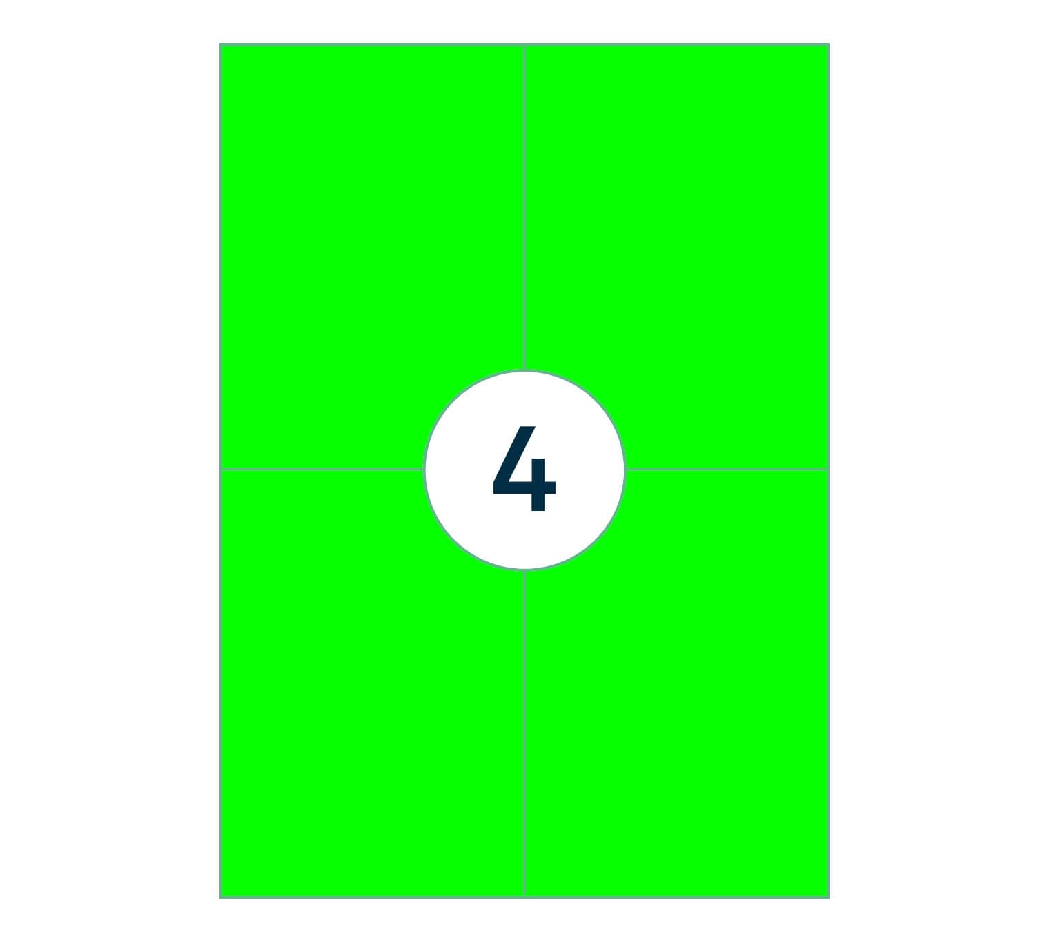 Etiket Rillprint 105x148mm fluor groen 400 stuks 3