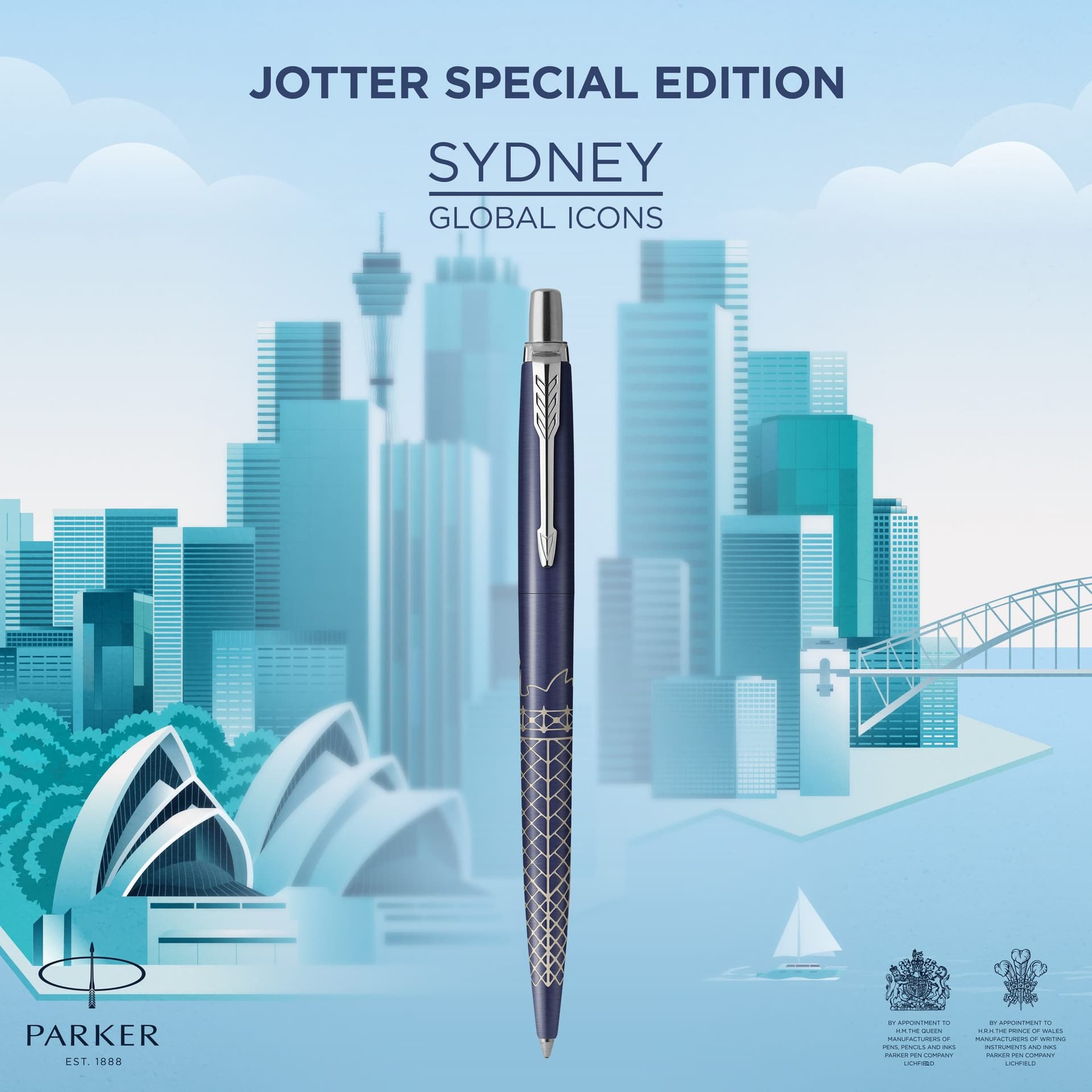 Balpen Parker Jotter special edition Sydney blue CT medium 5