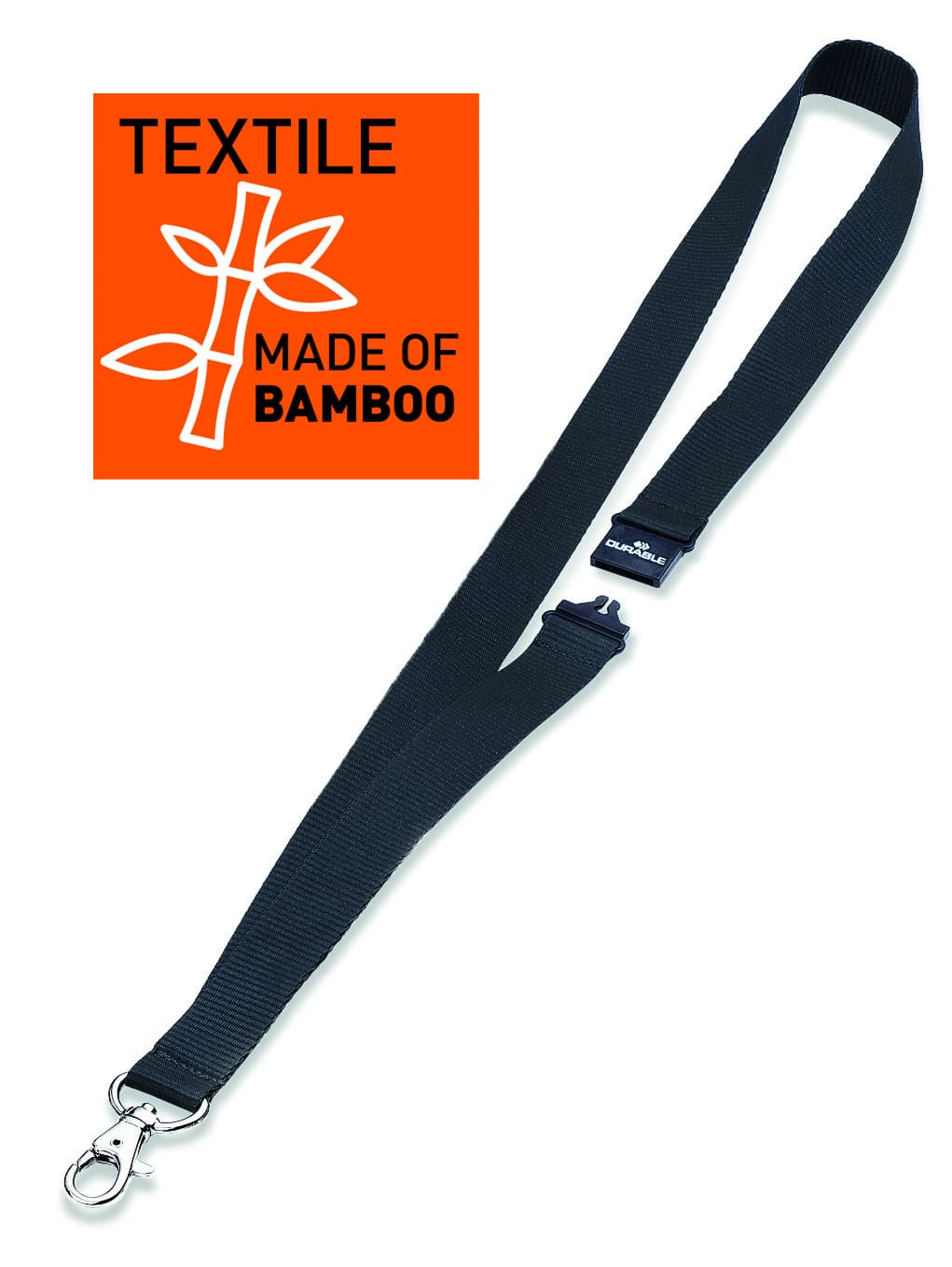 Textielkoord Durable ECO met karabijnhaak 10 stuks 2