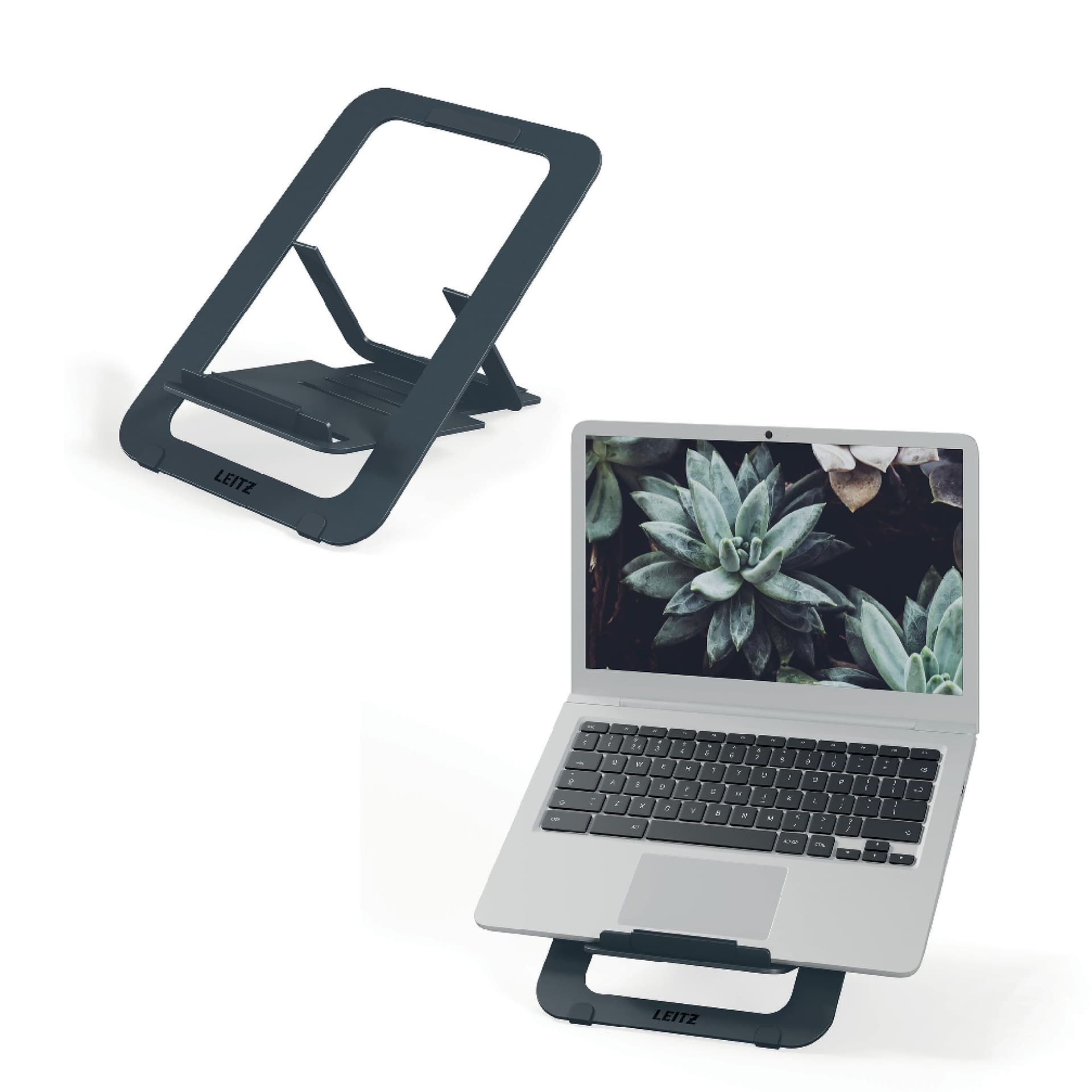 Laptopstandaard Leitz Ergo Aluminium plat verstelbaar 3