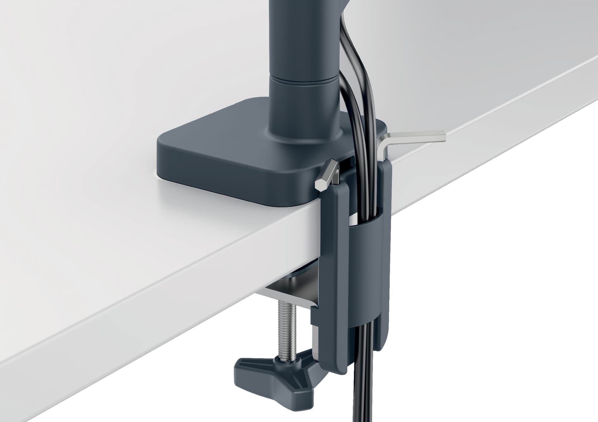 Monitorarm Leitz Ergo ruimtebesparend enkel donkergrijs 4