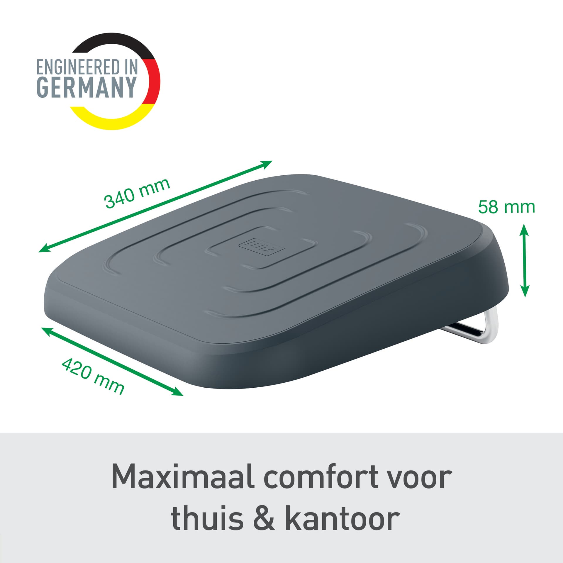 Voetensteun Leitz Ergo verstelbaar gerecycled grijs 5