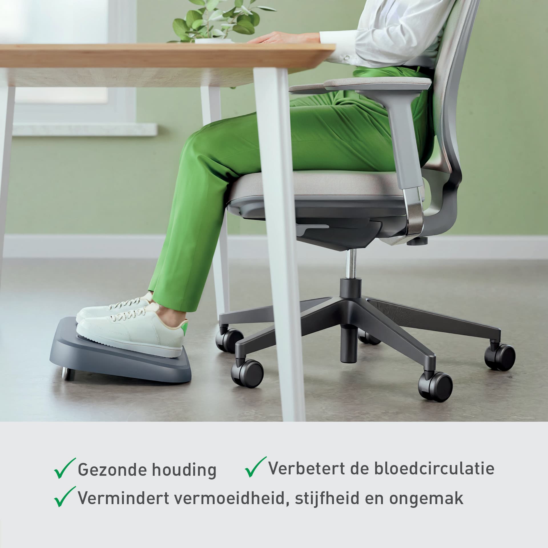 Voetensteun Leitz Ergo verstelbaar gerecycled grijs 7