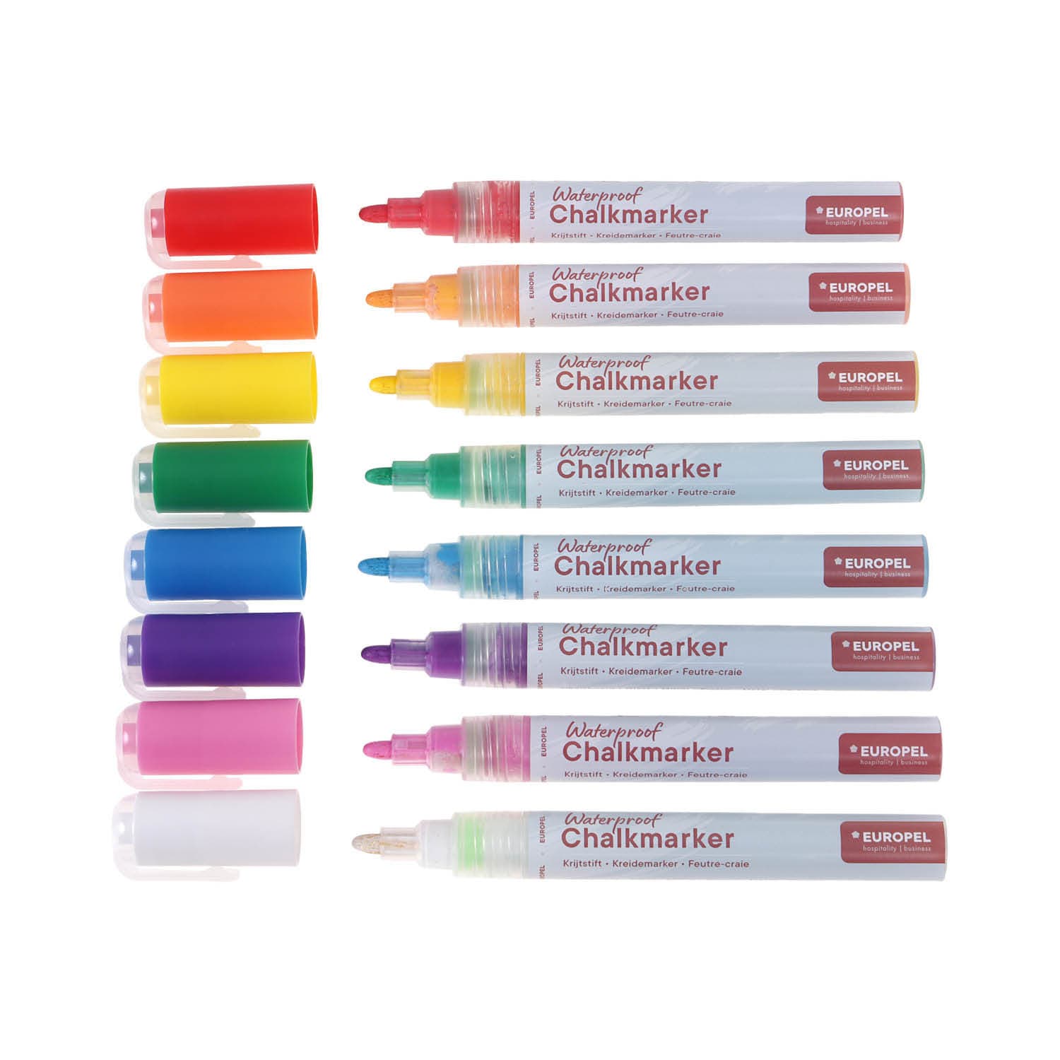 Krijtstift Europel watervast 3-6mm assorti etui 8 stuks 4