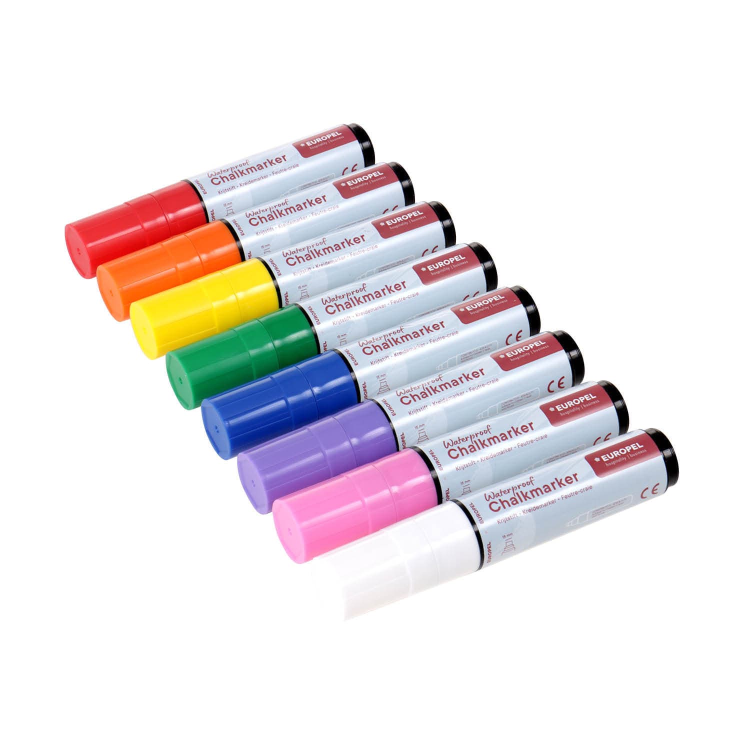 Krijtstift Europel watervast 15mm assorti etui 8 stuks 3