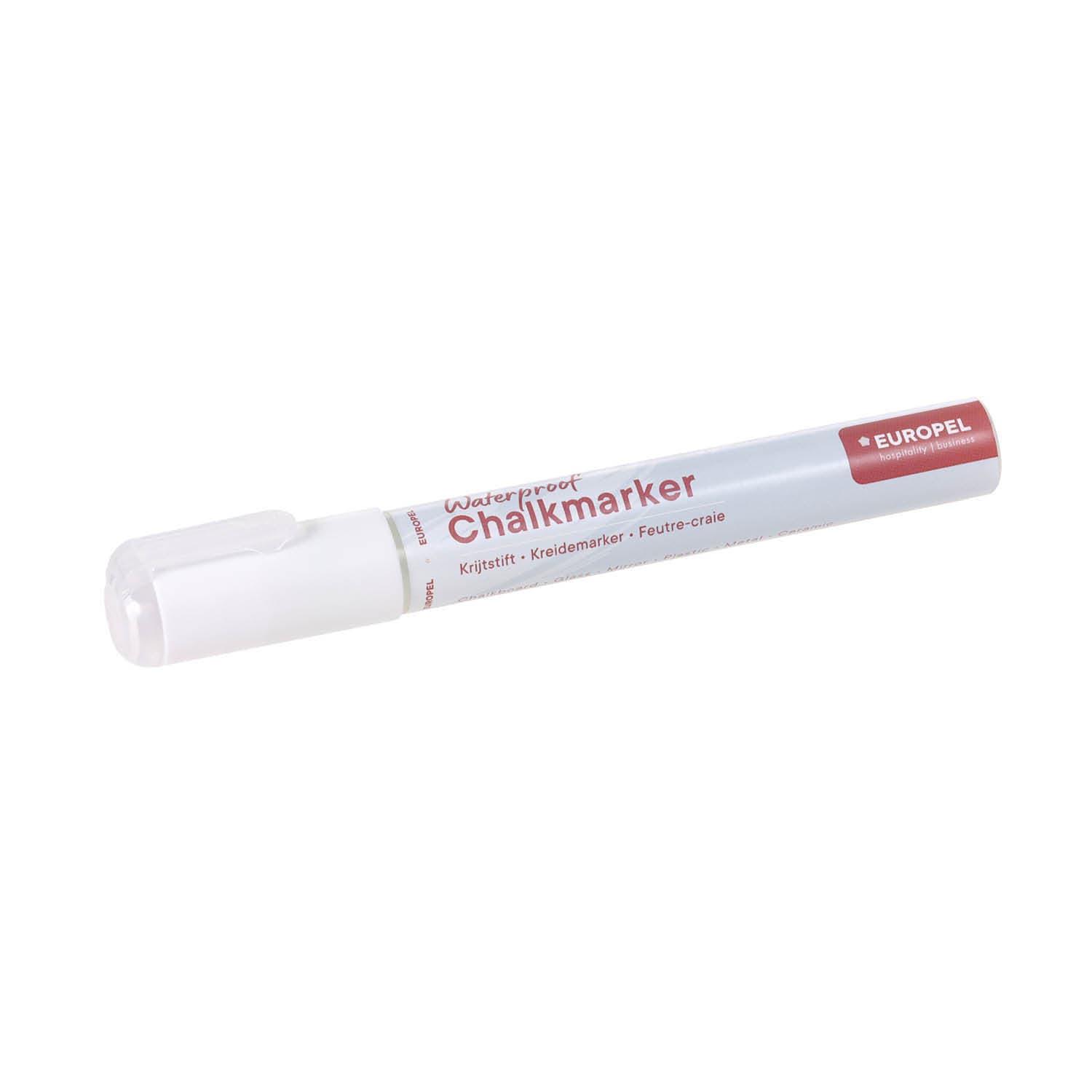 Krijtstift Europel watervast 3-6mm wit blister 1 stuk 3