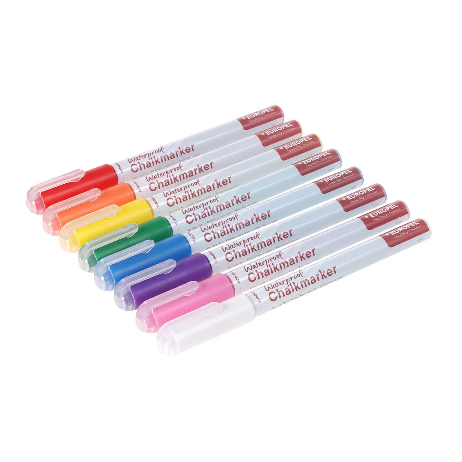 Krijtstift Europel watervast 1-3mm assorti etui 8 stuks 3