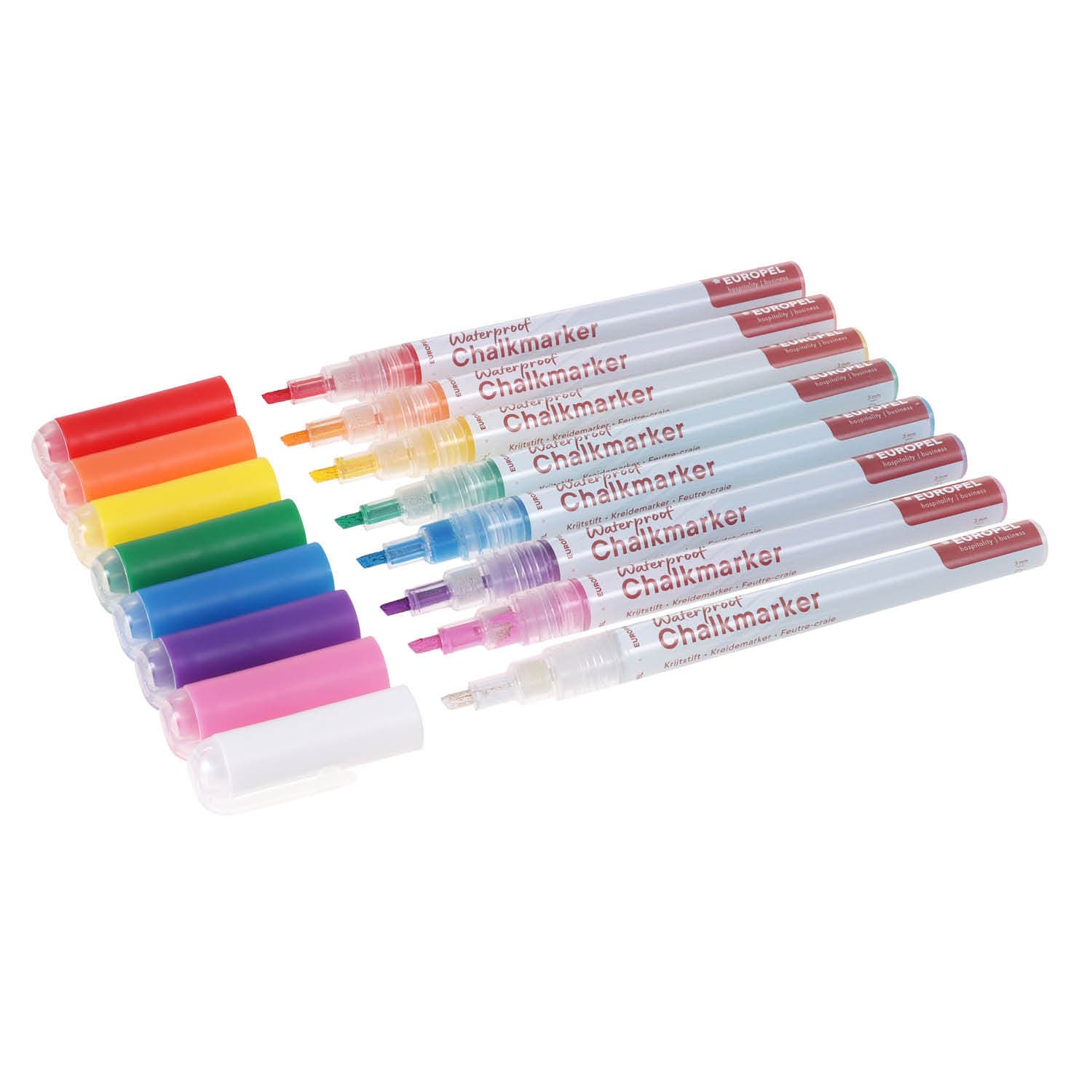Krijtstift Europel watervast 1-3mm assorti etui 8 stuks 4