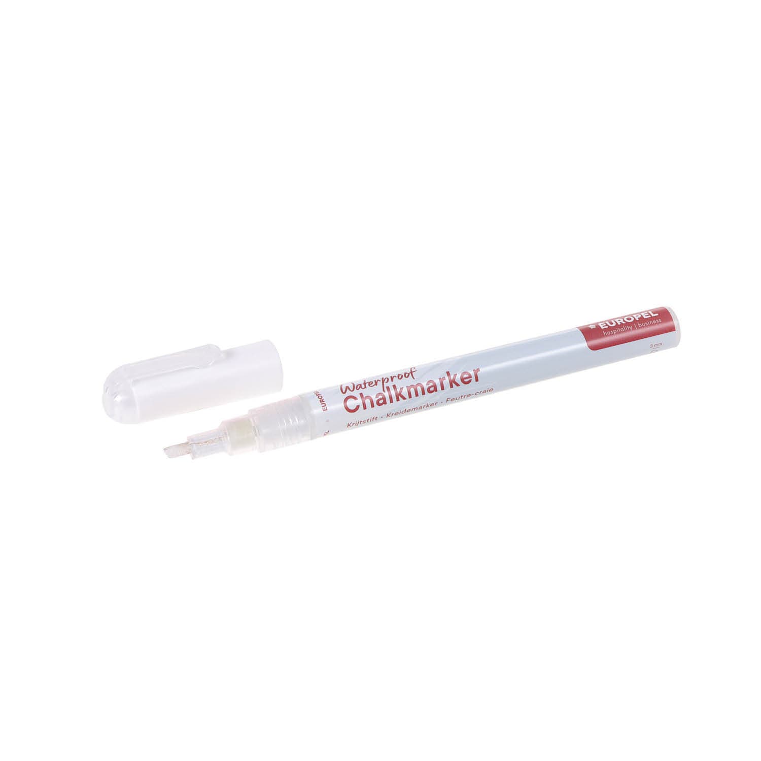 Krijtstift Europel watervast 1-3mm wit blister 1 stuk 2