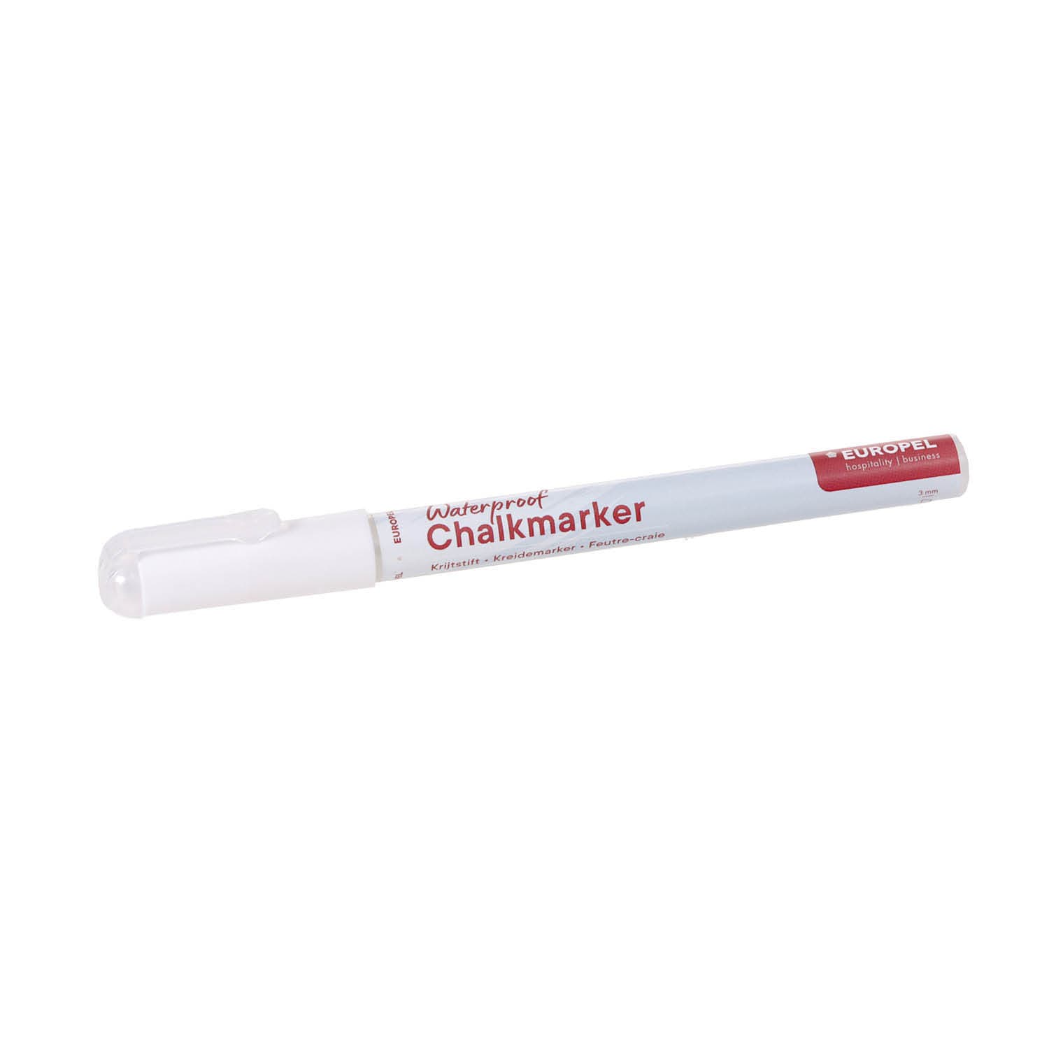 Krijtstift Europel watervast 1-3mm wit blister 1 stuk 3