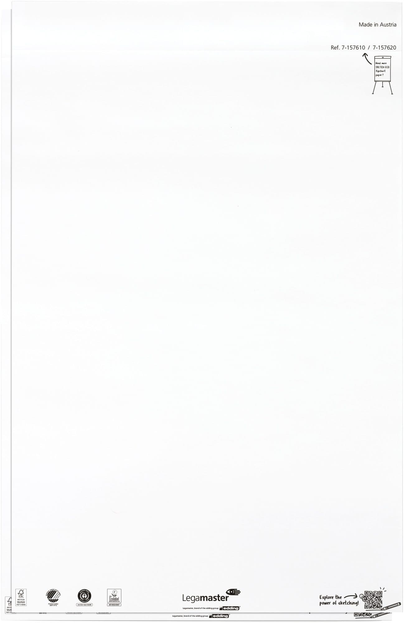 Flipoverpapier Legamaster SKETCH ECO blanco 2x 50 vellen 2