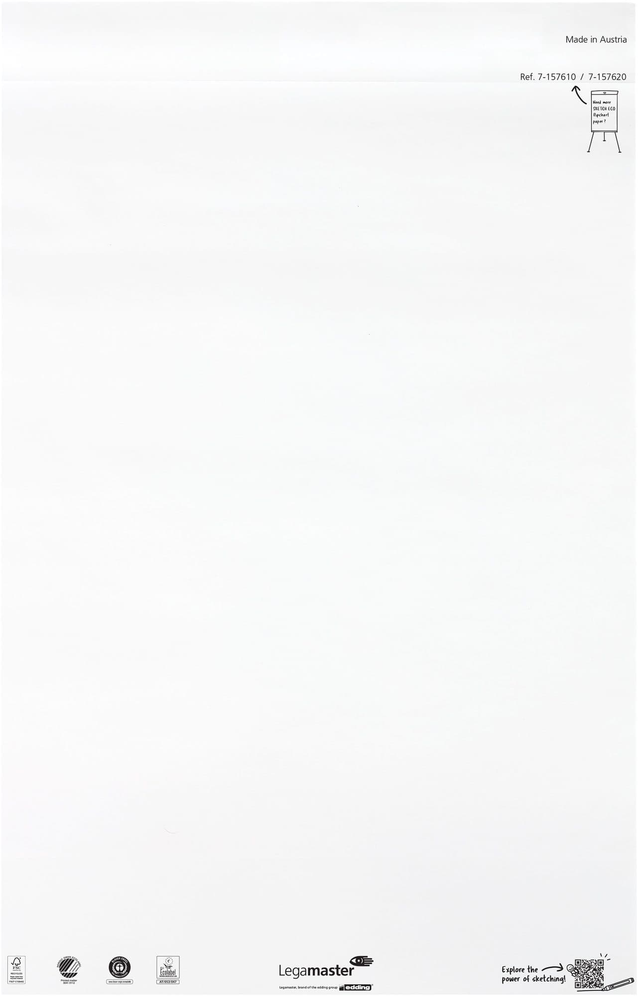 Flipoverpapier Legamaster SKETCH ECO blanco 2x 50 vellen 3